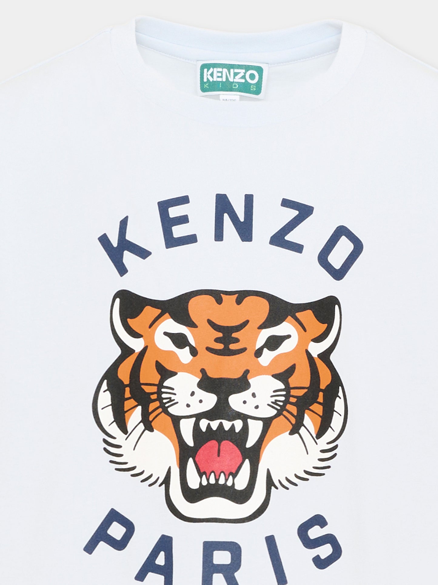 T-shirt celeste per bambini con logo,Kenzo Kids,K61804 77M