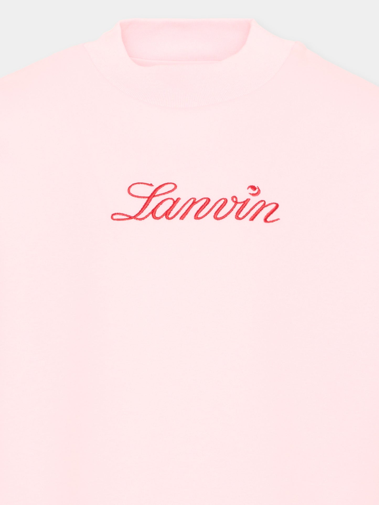 Vestito rosa per bambina con logo,Lanvin Petite,N30342 44F