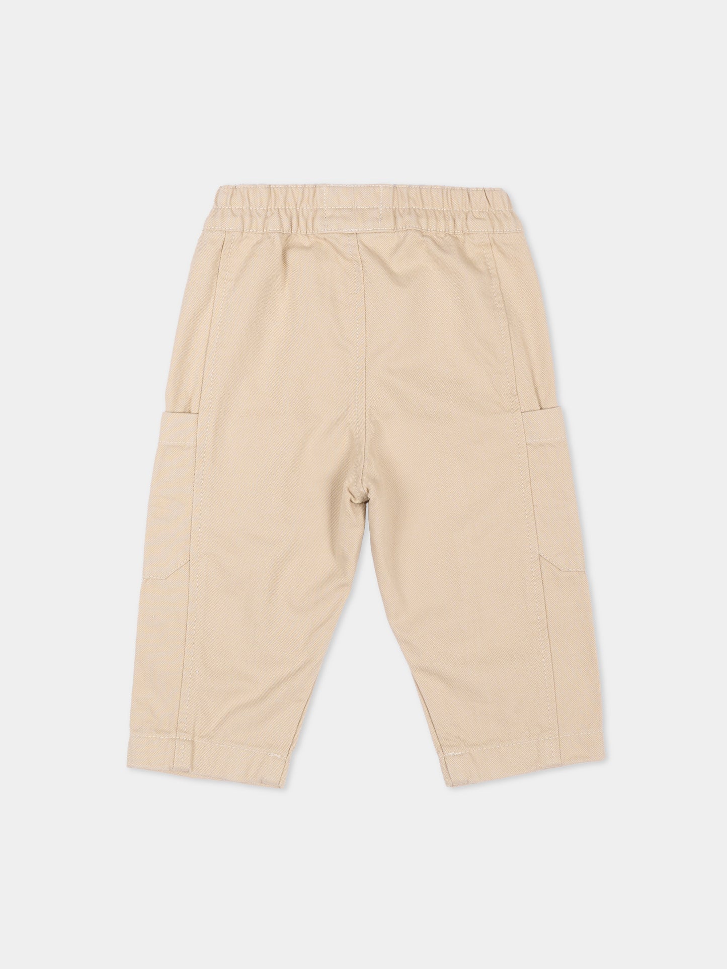 Pantalone beige per neonato con logo,Timberland,T60871 192