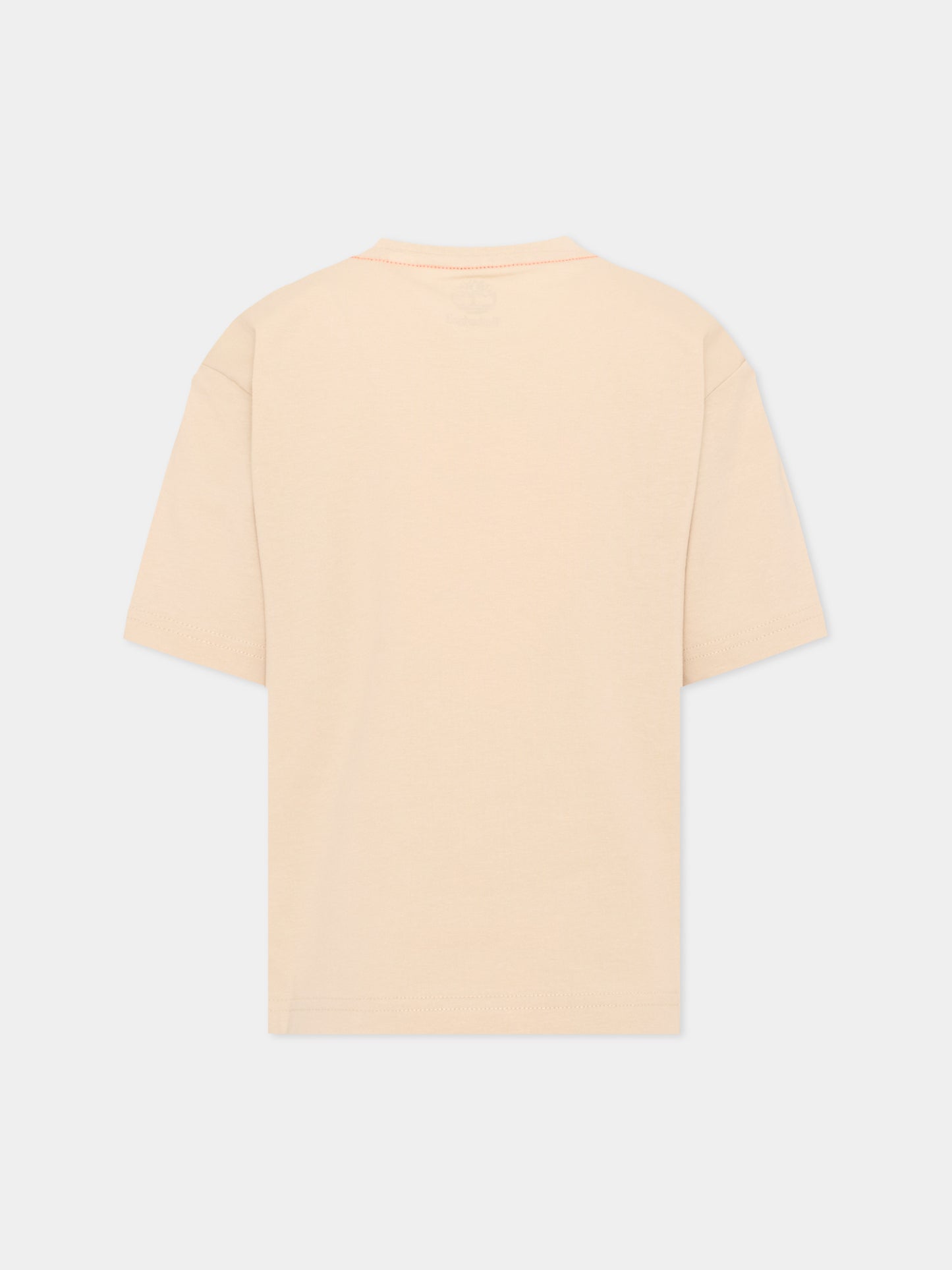 T-shirt beige per bambino con logo,Timberland,T60791 192