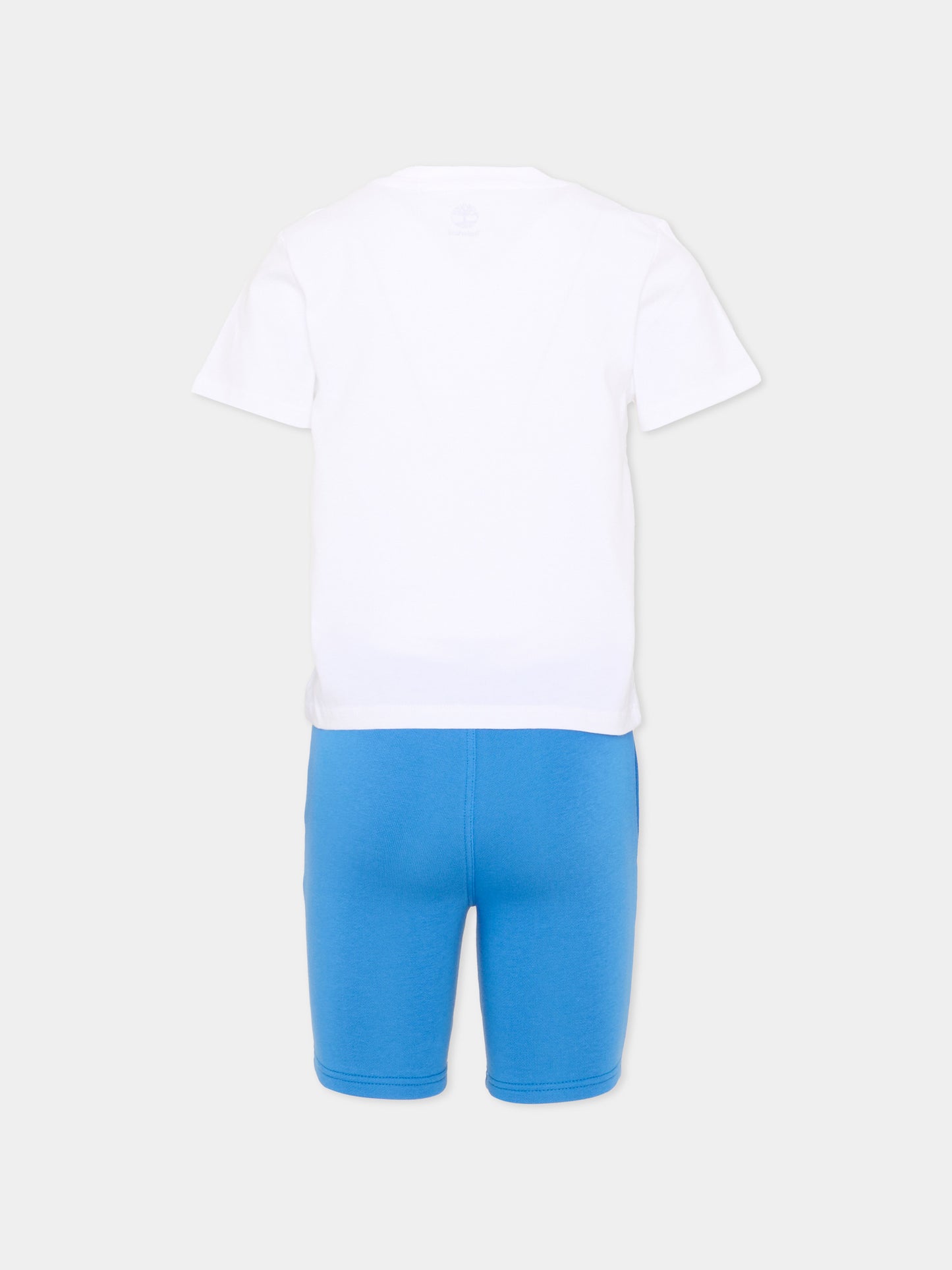 Completo sportivo azzurro per bambino con logo,Timberland,T60859 10P