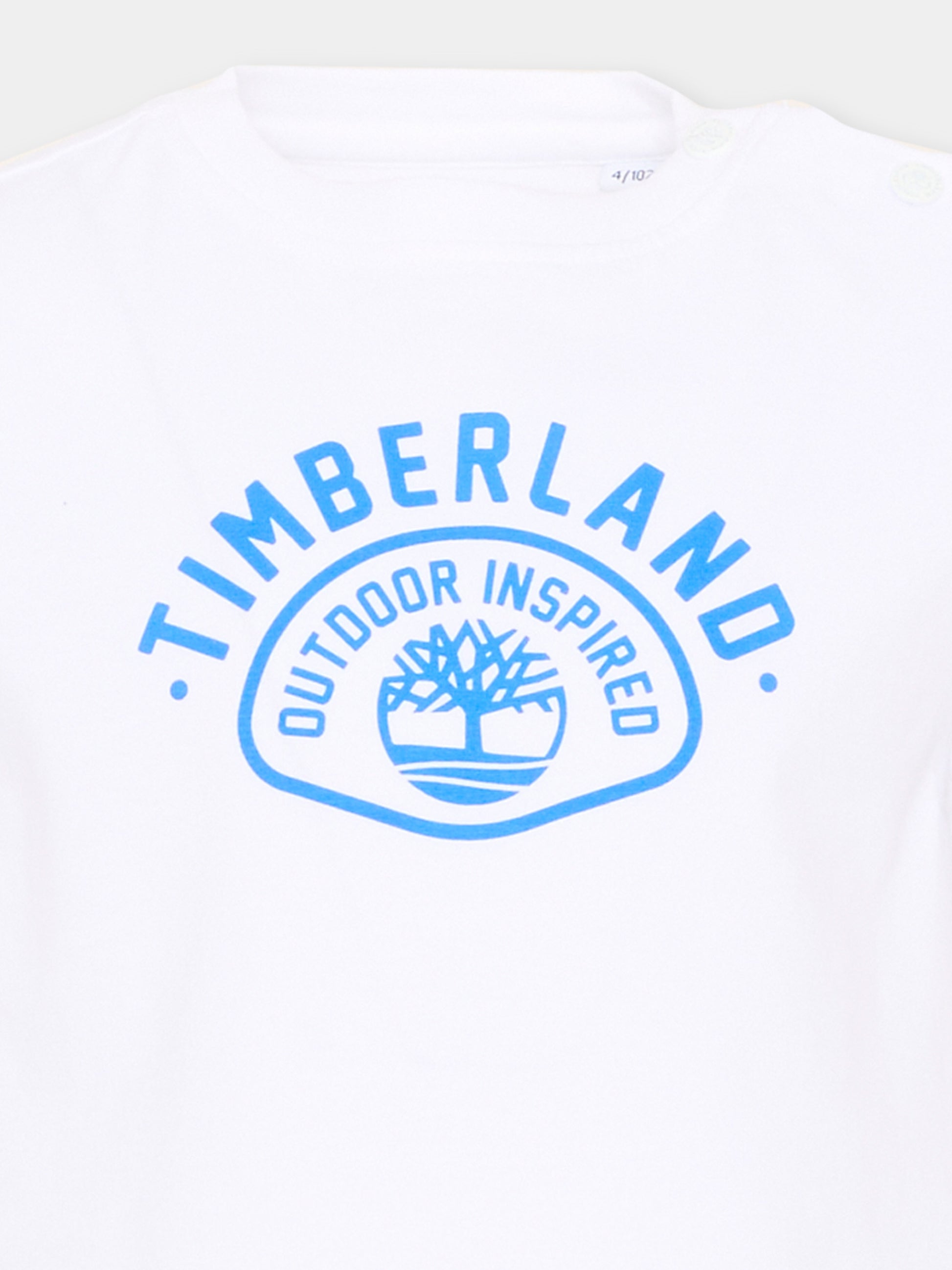 Completo sportivo azzurro per bambino con logo,Timberland,T60859 10P
