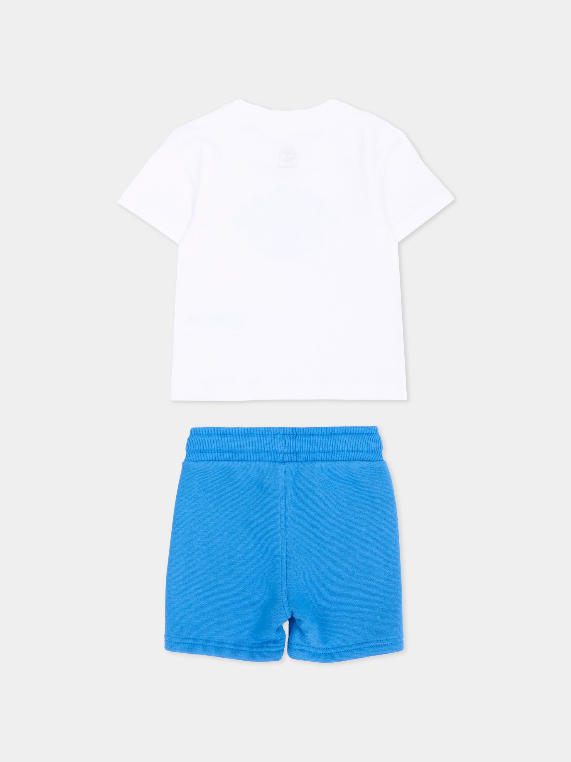 Completo sportivo azzurro per neonato con logo,Timberland,T60859 10P