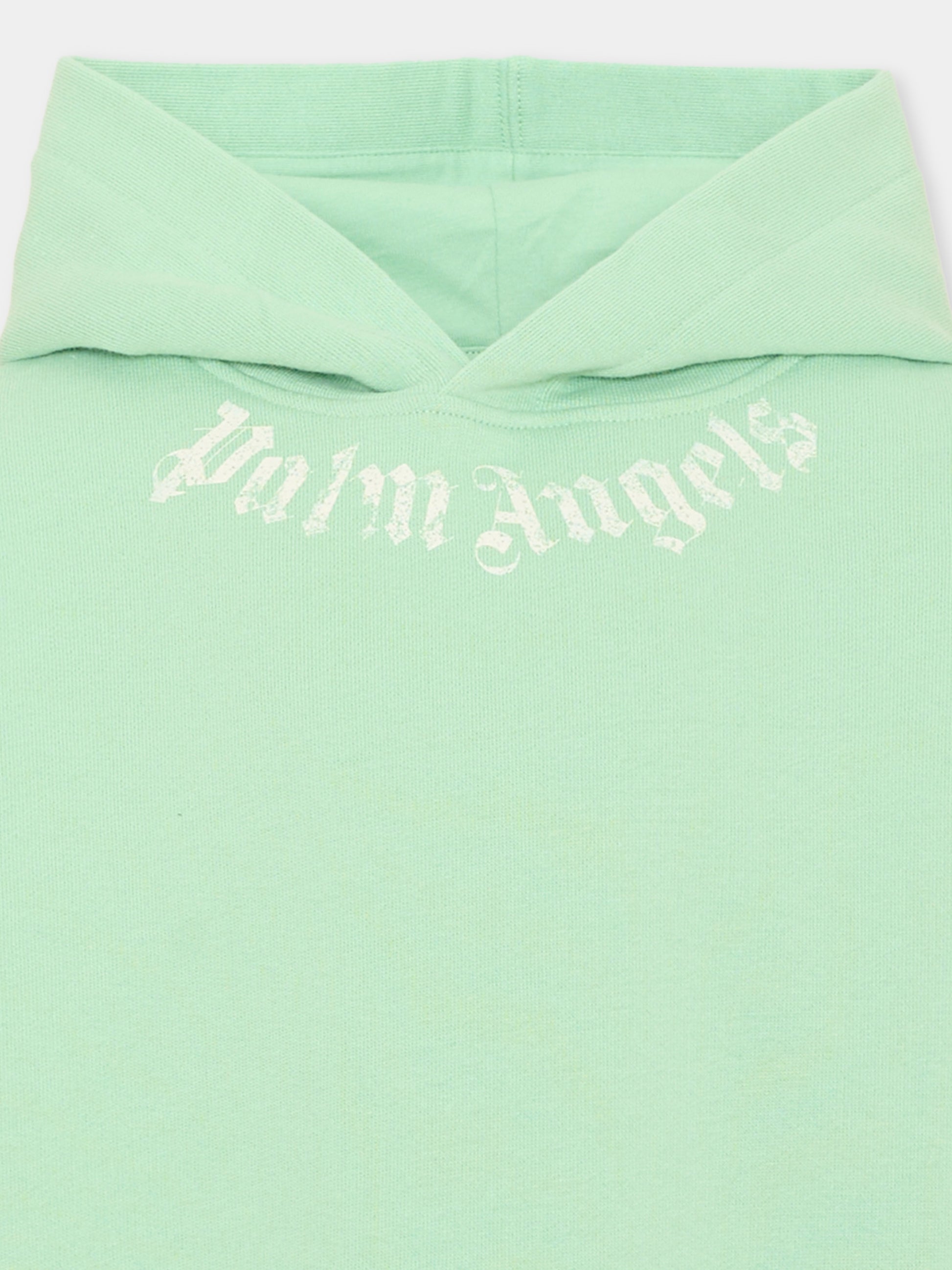 Felpa con cappuccio verde con logo,Palm Angels,PBBB012S26FLE003 080