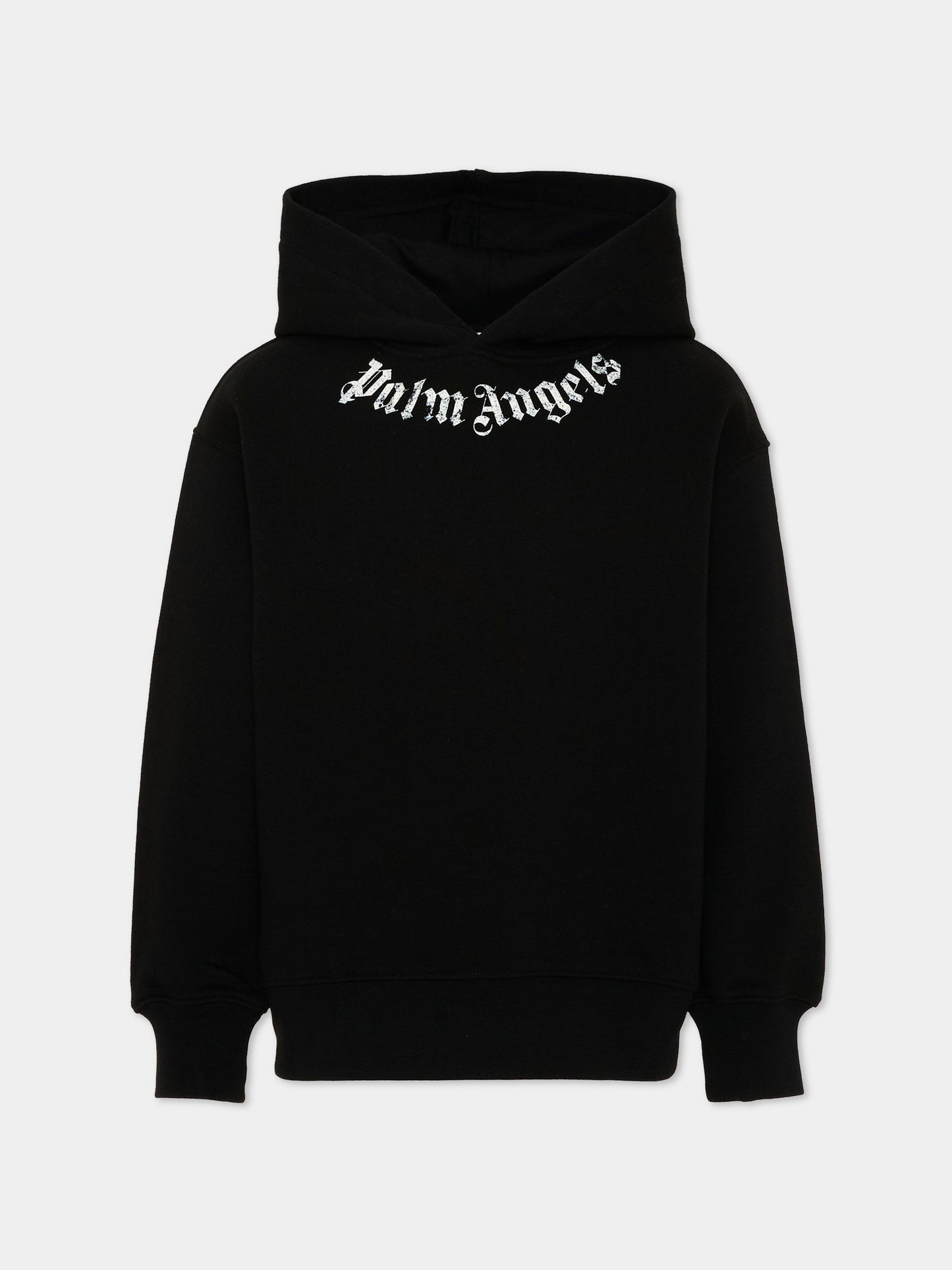 Felpa con cappuccio nera con logo,Palm Angels,PBBB012S26FLE003 110