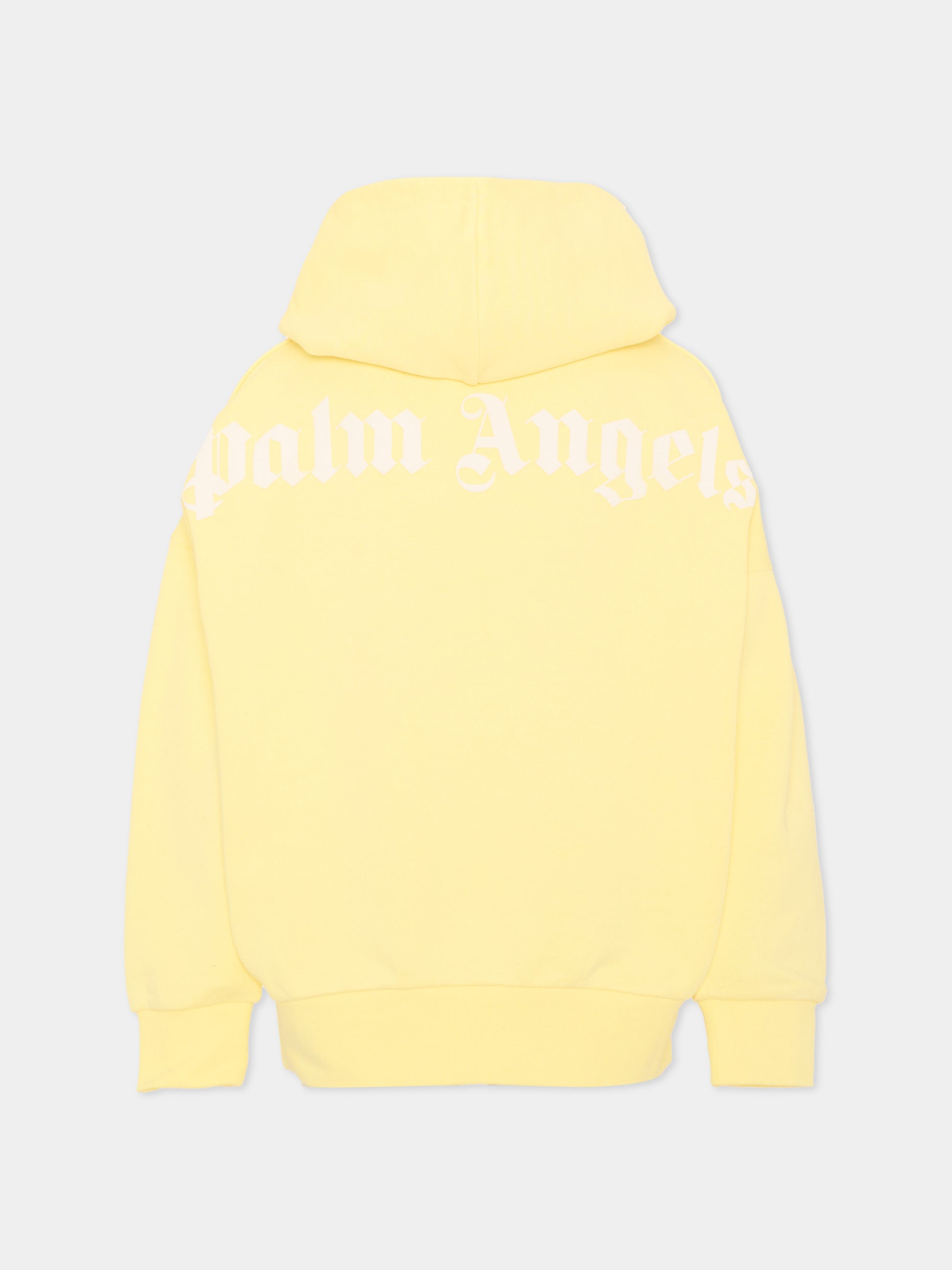 Felpa con cappuccio gialla per bambini,Palm Angels,PGBB014S26FLE001 020