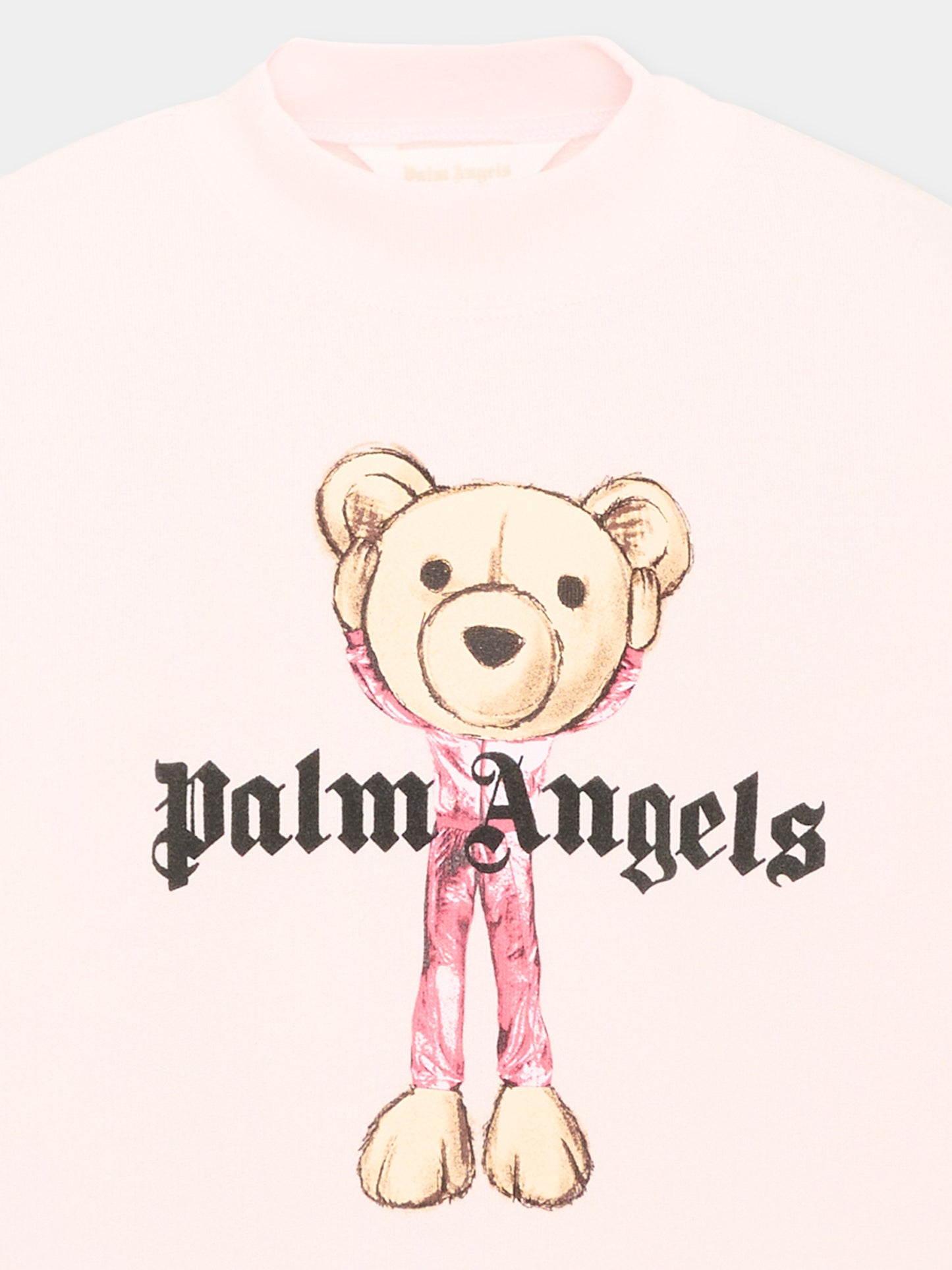 Felpa rosa per bambina con teddy bear,Palm Angels,PGBA013S26FLE00A 042