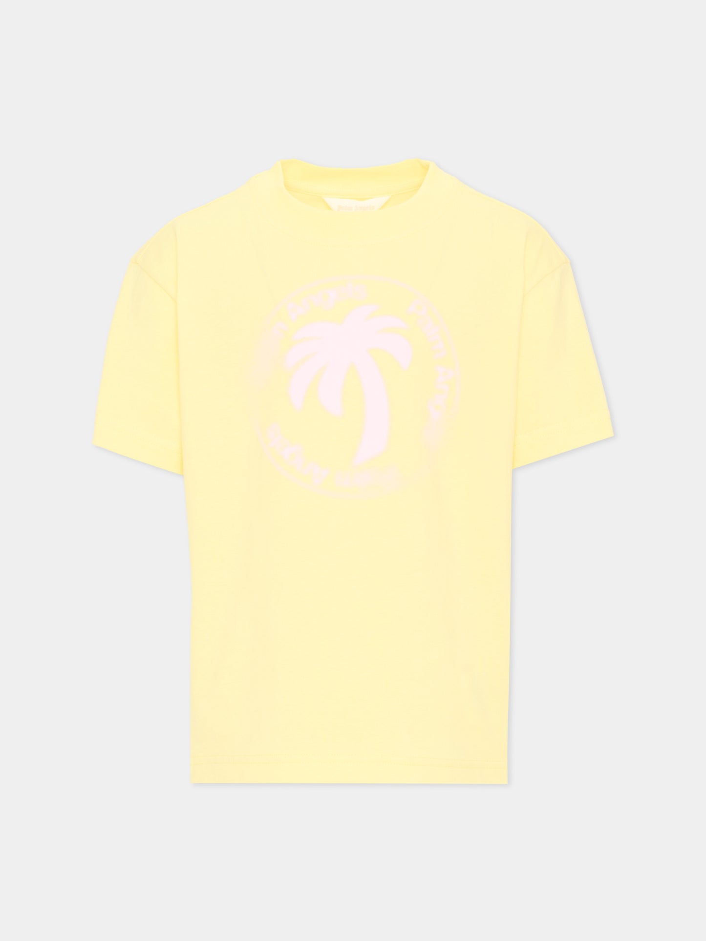T-shirt gialla per bambina con stampa,Palm Angels,PGAA002S26JER004 020
