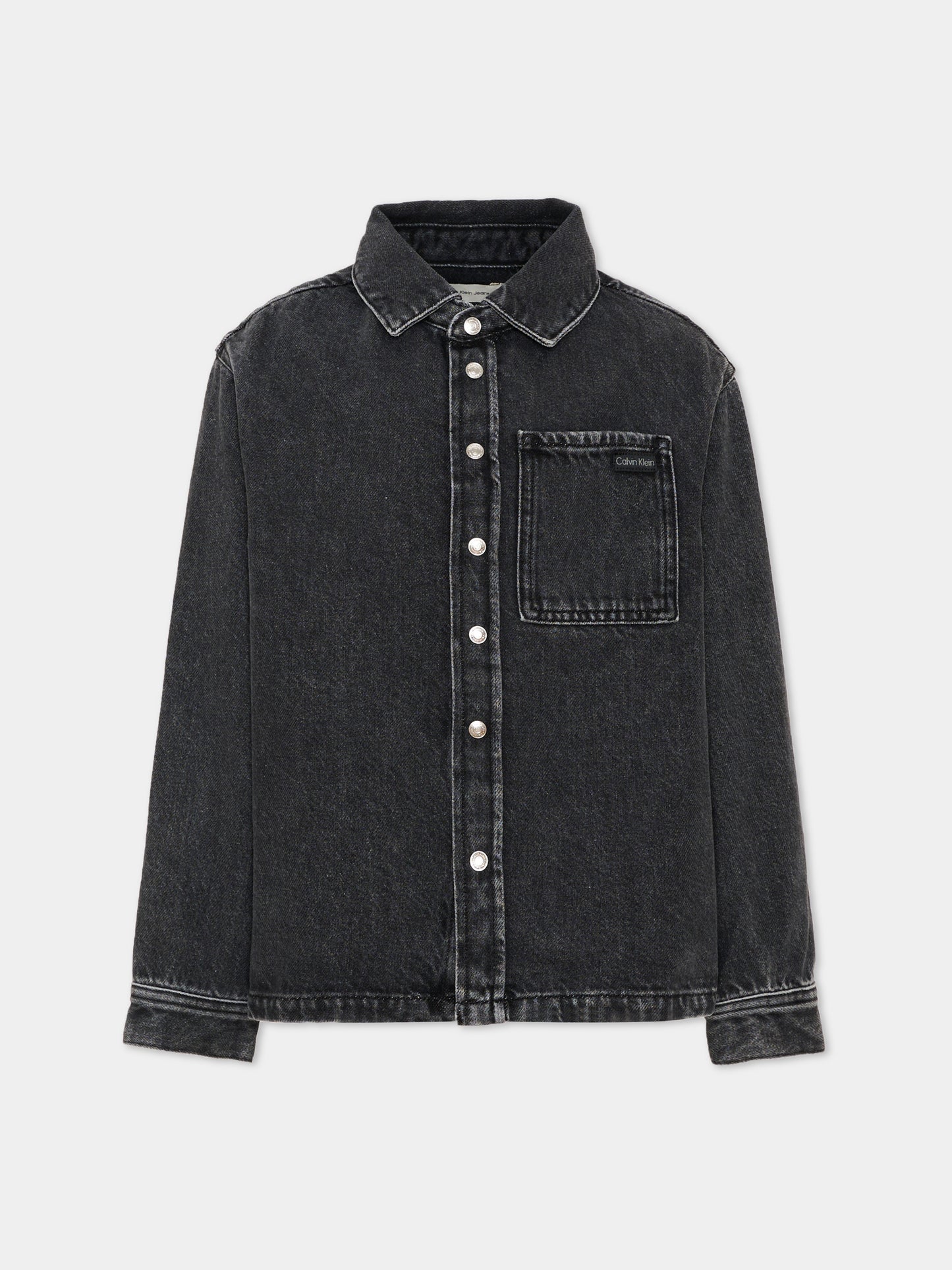 Camicia a manica lunga nero per bambino,Calvin Klein Kids,IB0IB02624 1BY