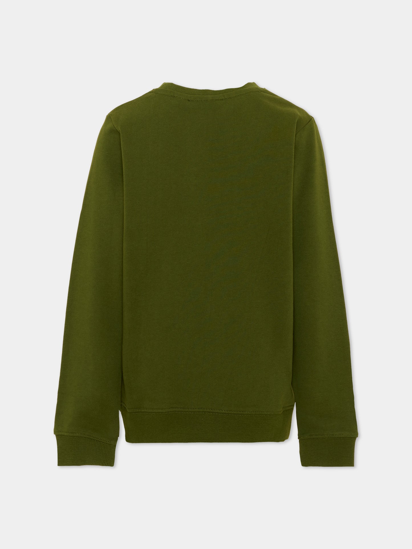 Felpa verde per bambino logo frontale,Calvin Klein Kids,IB0IB02617 LTQ