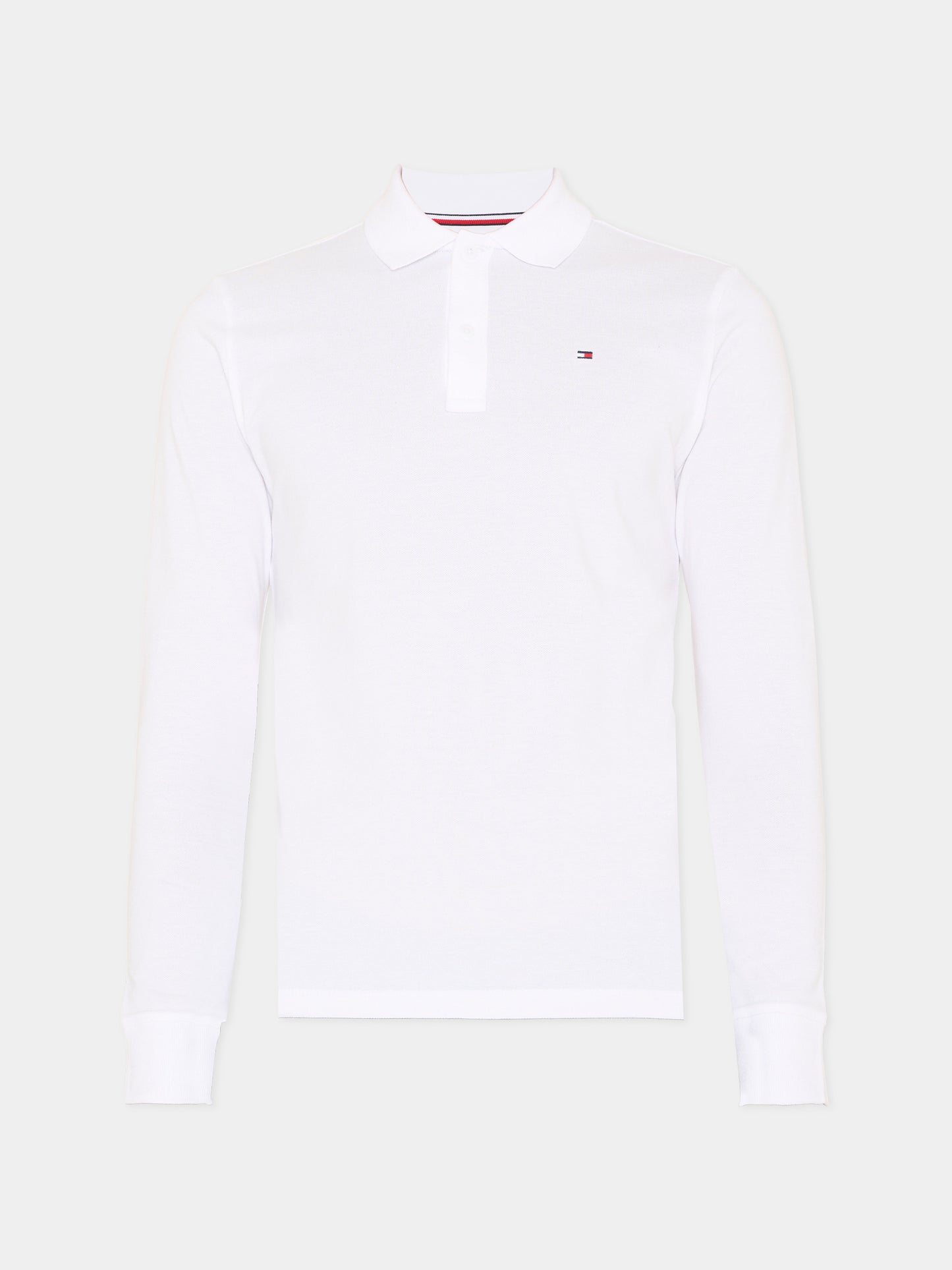 Polo a manica lunga bianca con logo,Tommy Hilfiger Junior,KB0KB09664 YBR