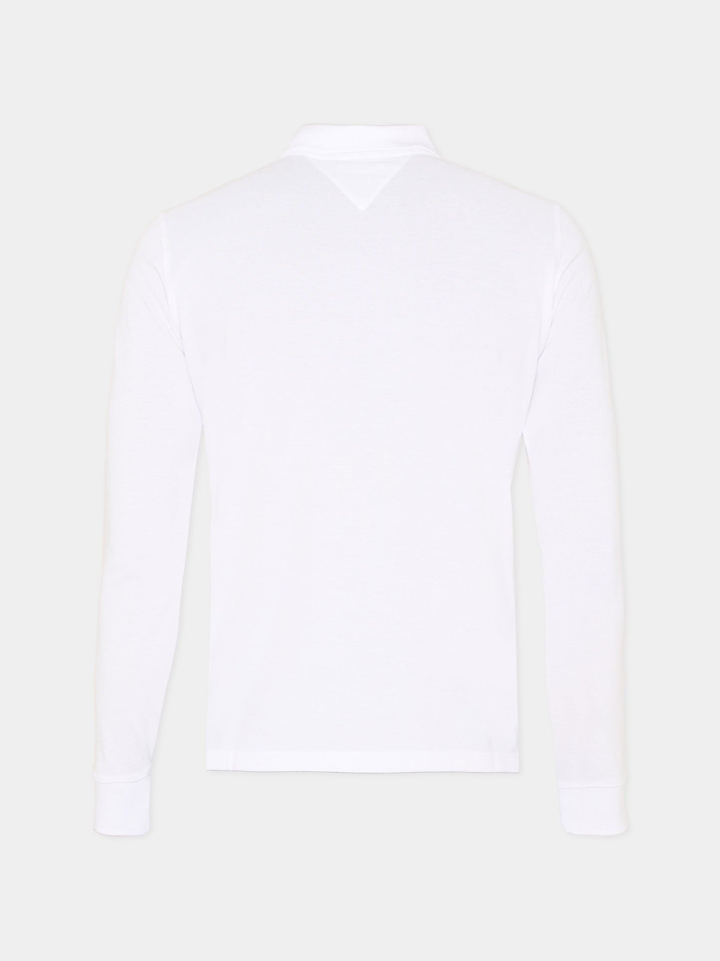 Polo a manica lunga bianca con logo,Tommy Hilfiger Junior,KB0KB09664 YBR