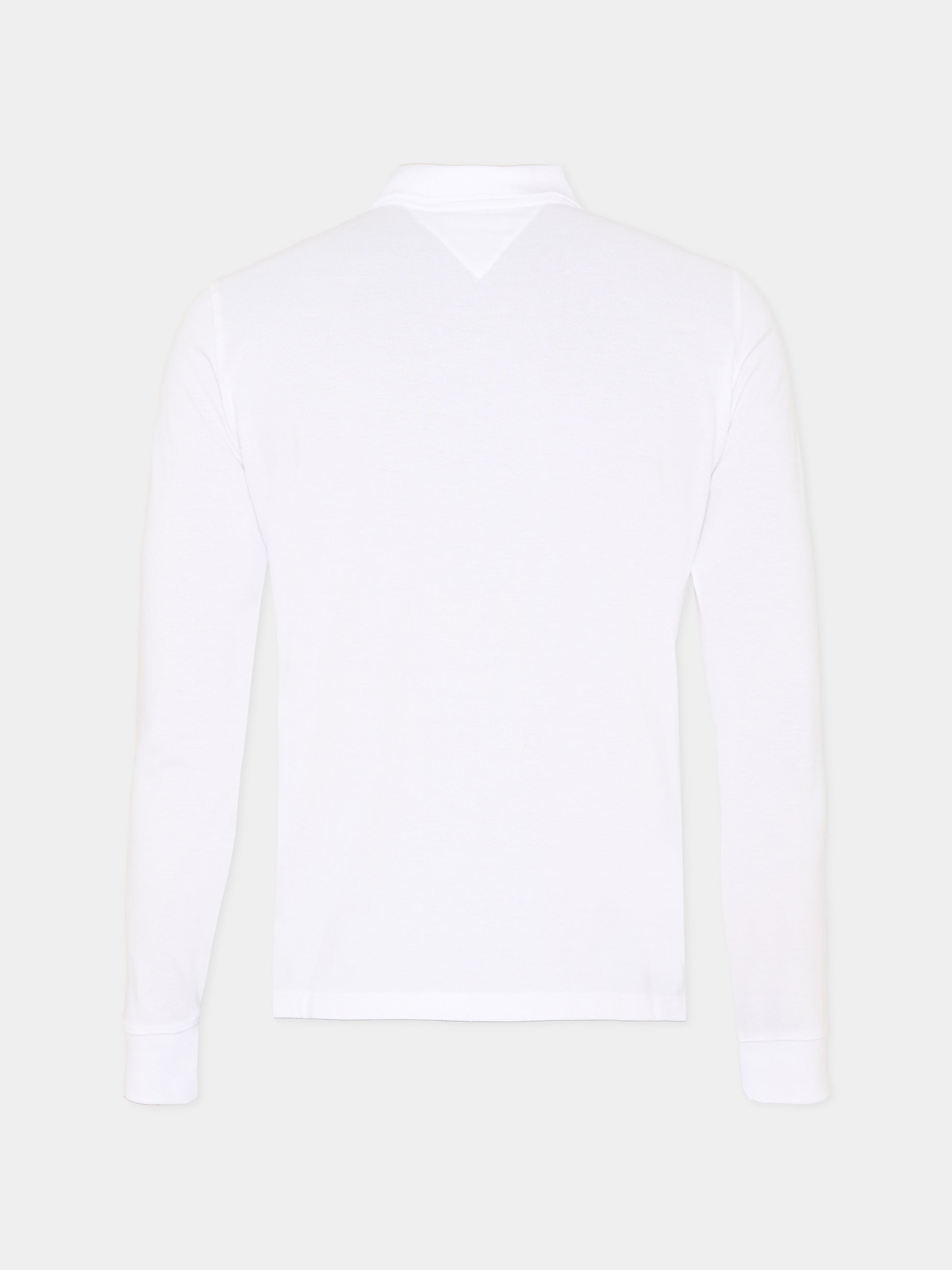 Polo a manica lunga bianca con logo,Tommy Hilfiger Junior,KB0KB09664 YBR