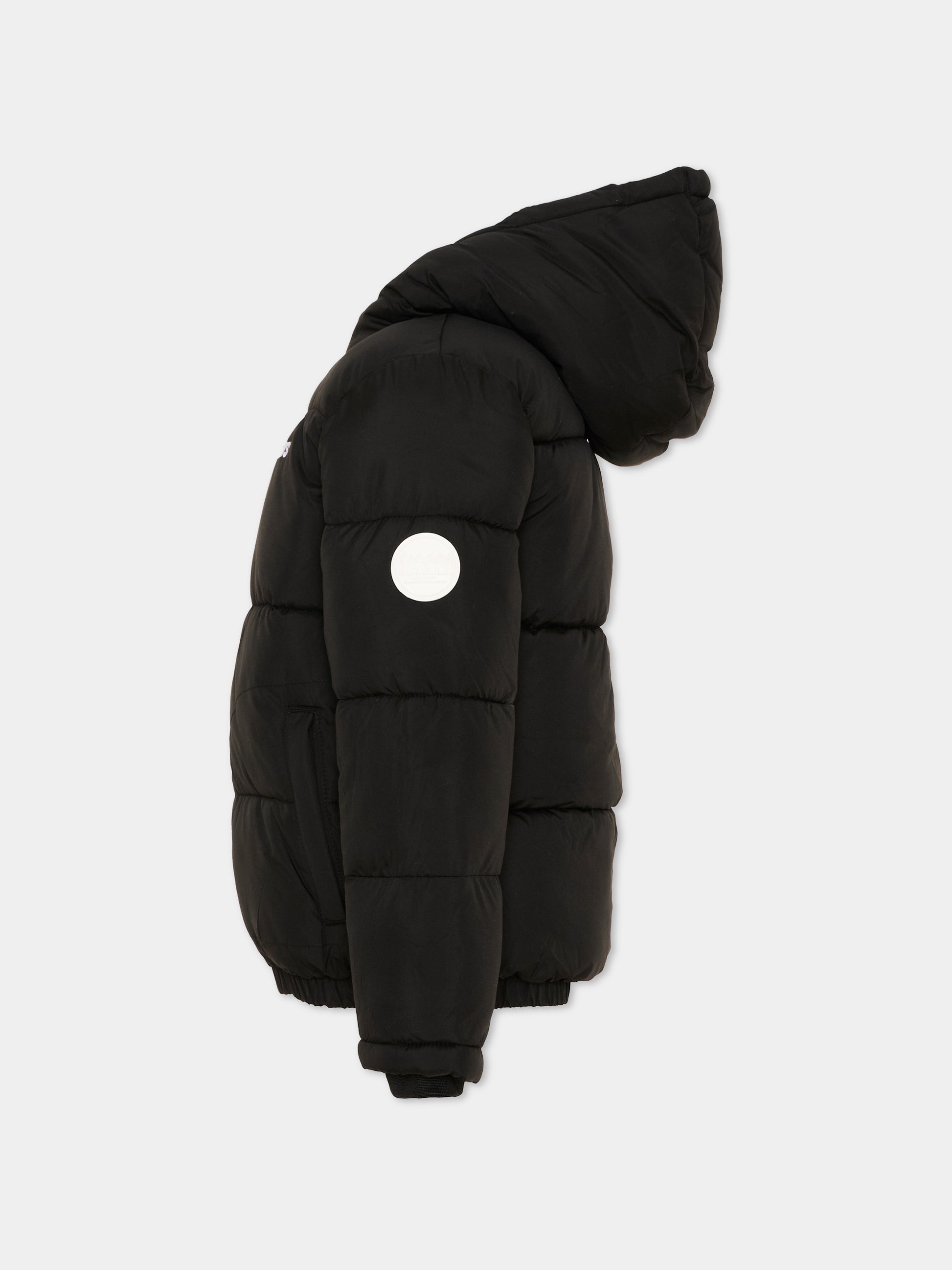 Piumini nero per bambino con logo,Levi's Kids,8EN633 023