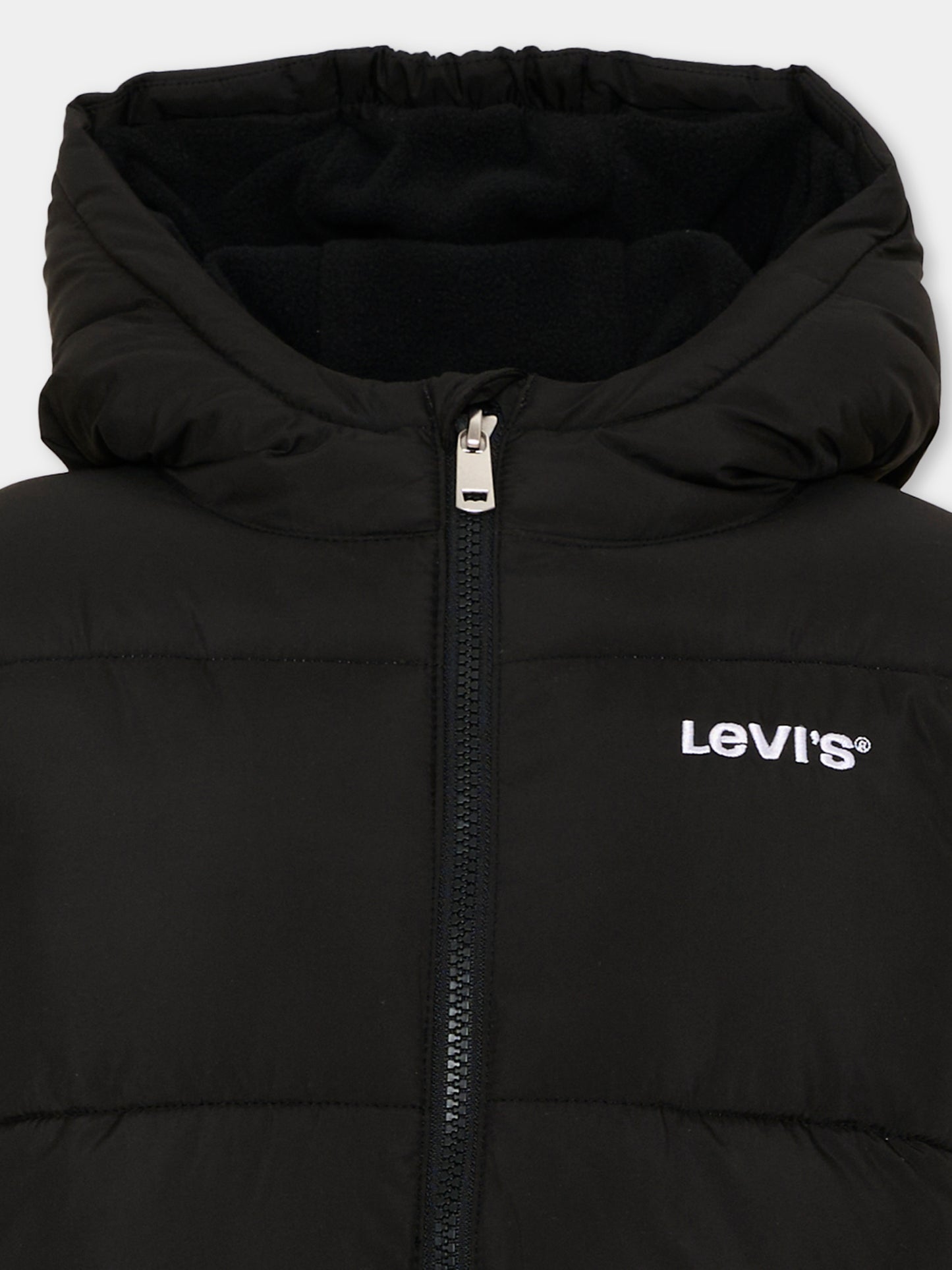 Piumini nero per bambino con logo,Levi's Kids,8EN633 023
