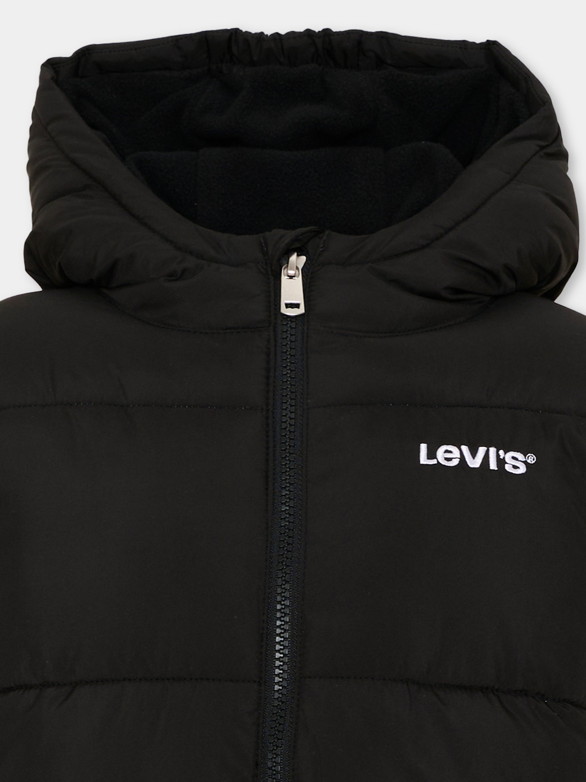Piumini nero per bambino con logo,Levi's Kids,8EN633 023