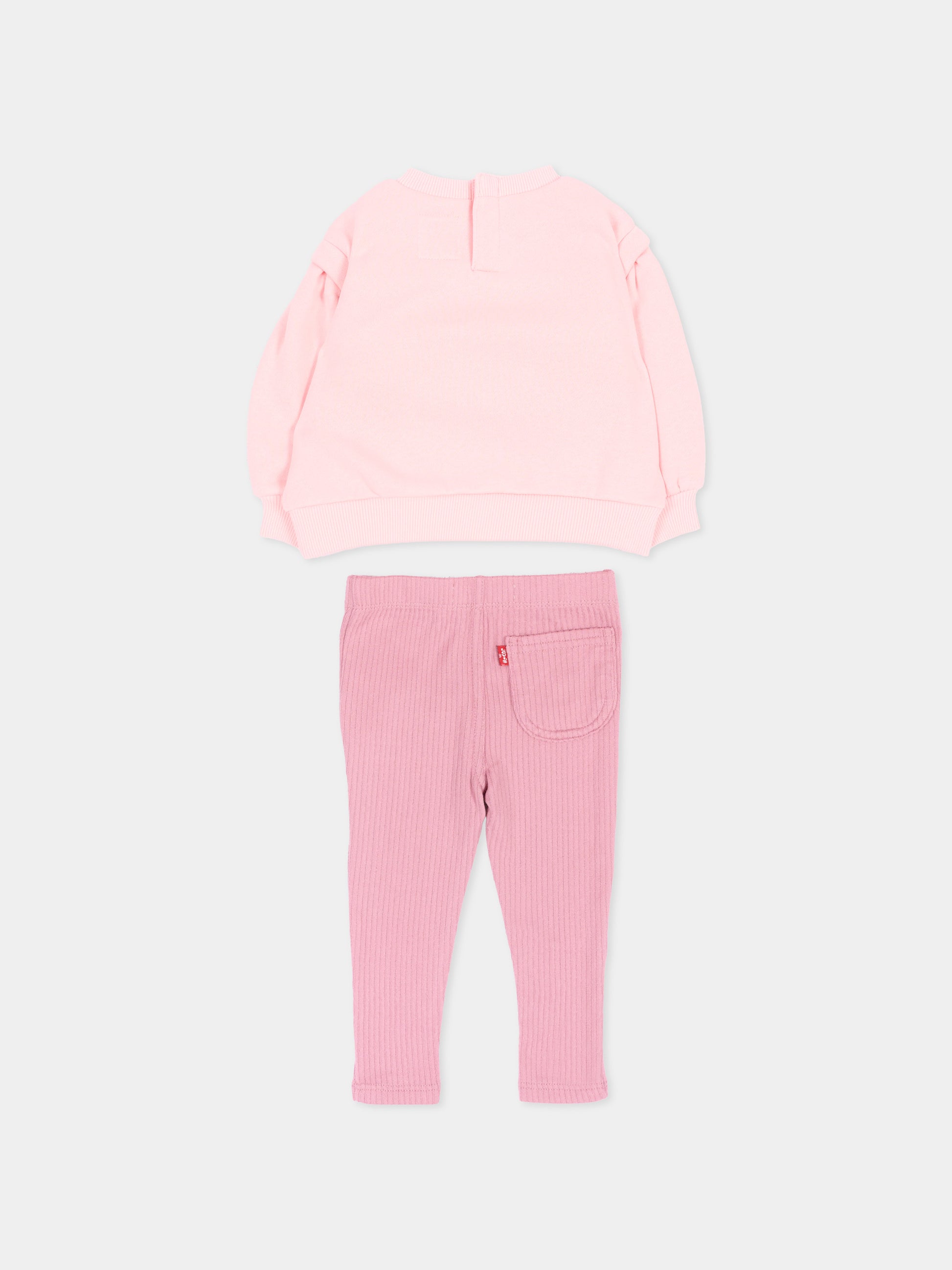 Completo sportivo lungo rosa per neonata,Levi's Kids,1EN470 AGJ