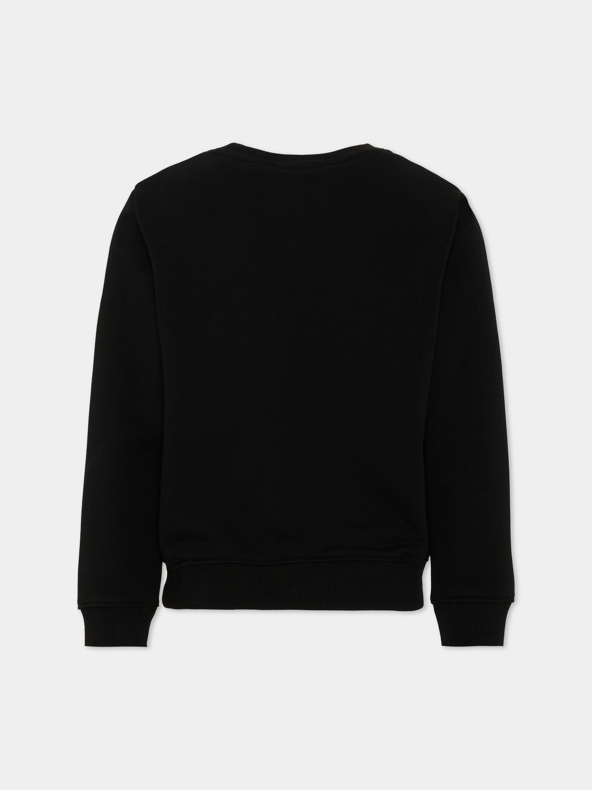 Felpa nera per bambini logo CK,Calvin Klein Kids,LV1CKSJB33 BEH