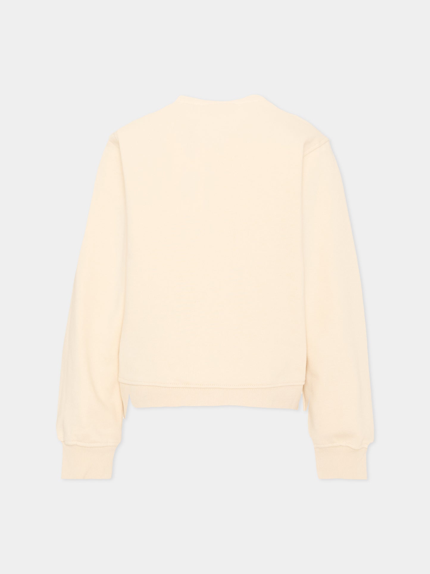 Felpa bianca logo per bambina,Calvin Klein Kids,IG0IG03069 PGB
