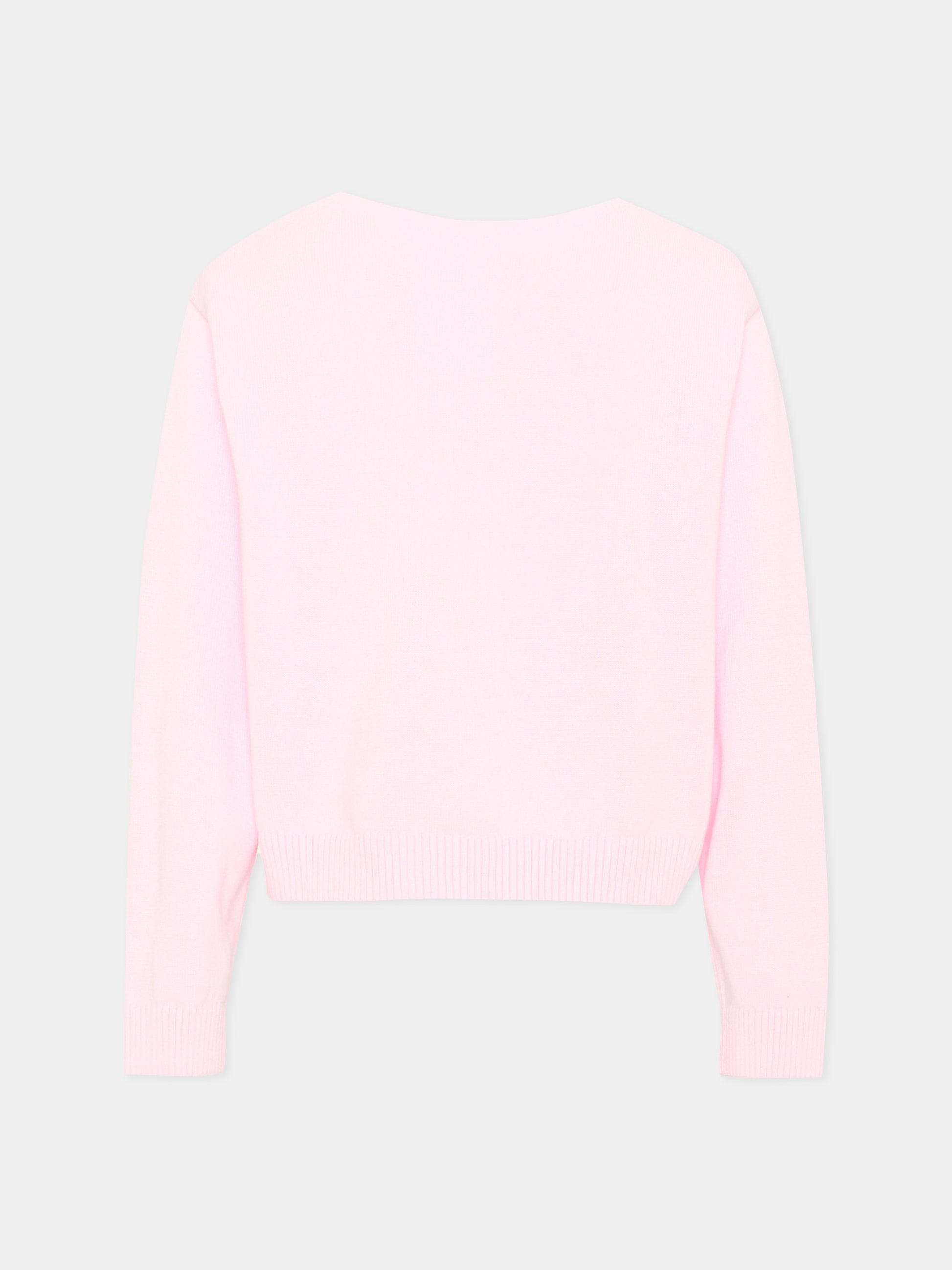 Maglione rosa logo per bambina,Calvin Klein Kids,IG0IG03075 TN9