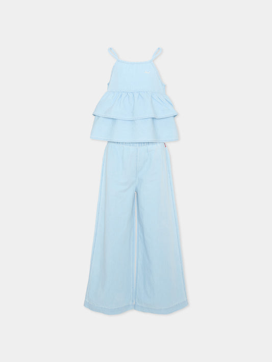 Completo sportivo corto per bambina con logo,Levi's Kids,1EP496 LD9_