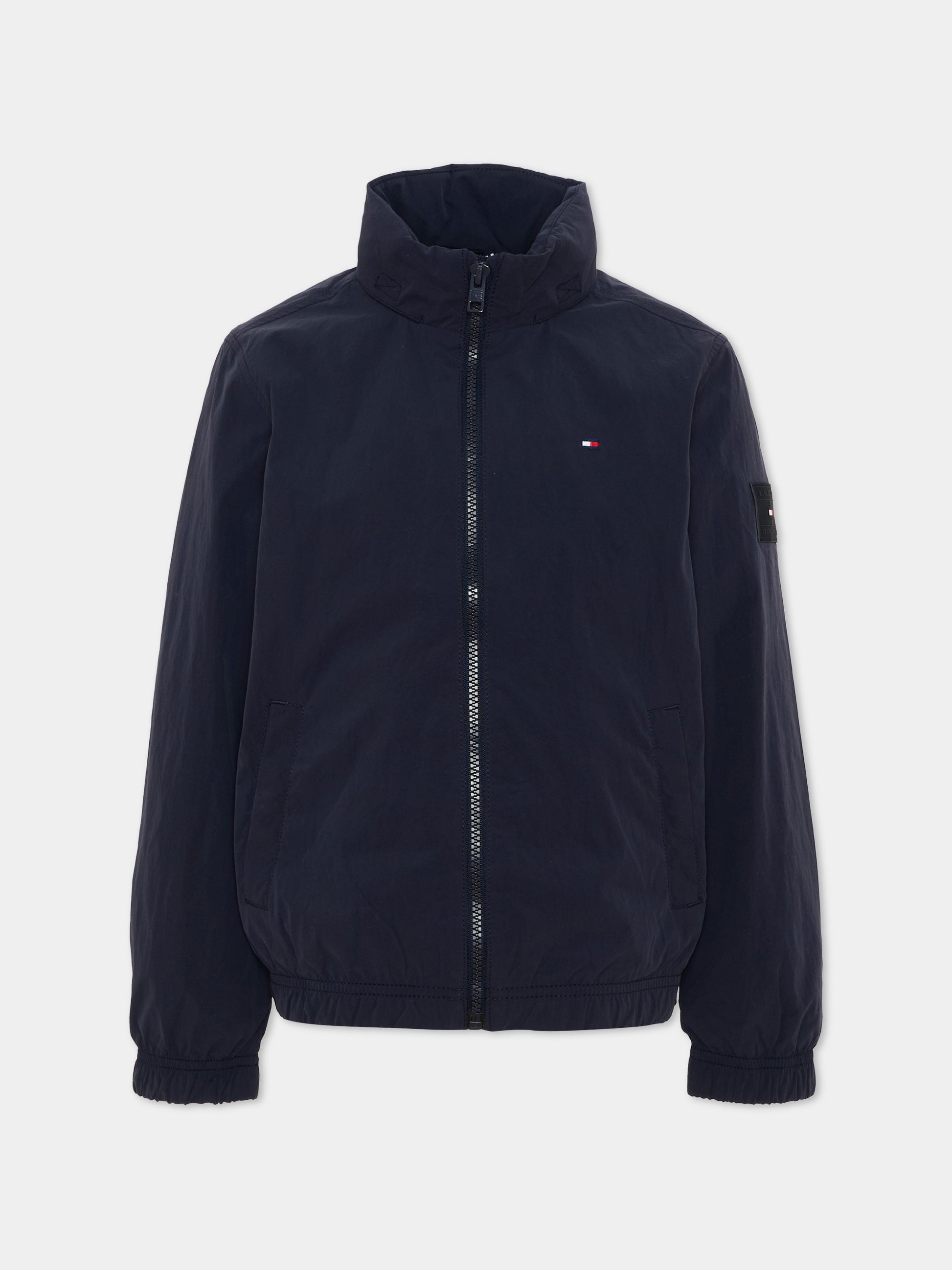 Giubbotto blu per bambino con micro-flag,Tommy Hilfiger Junior,KB0KB10396 C1G