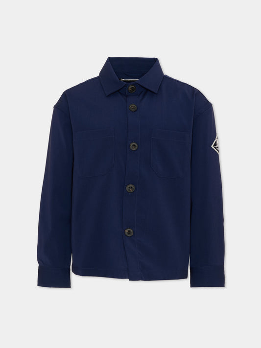 Camicia a manica lunga blu per bambino,Roy Roger's Kids,RG203 0 3854