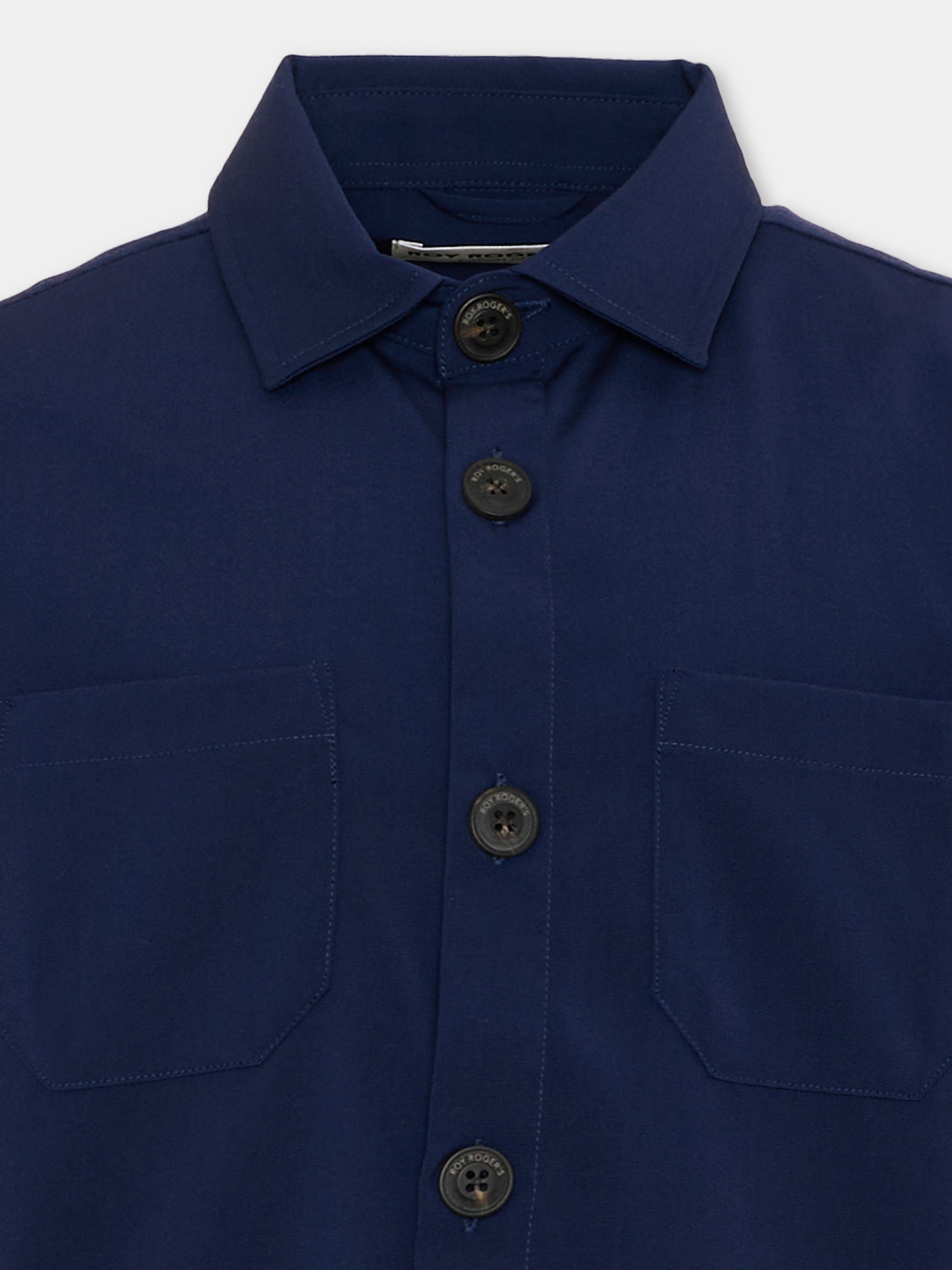 Camicia a manica lunga blu per bambino,Roy Roger's Kids,RG203 0 3854