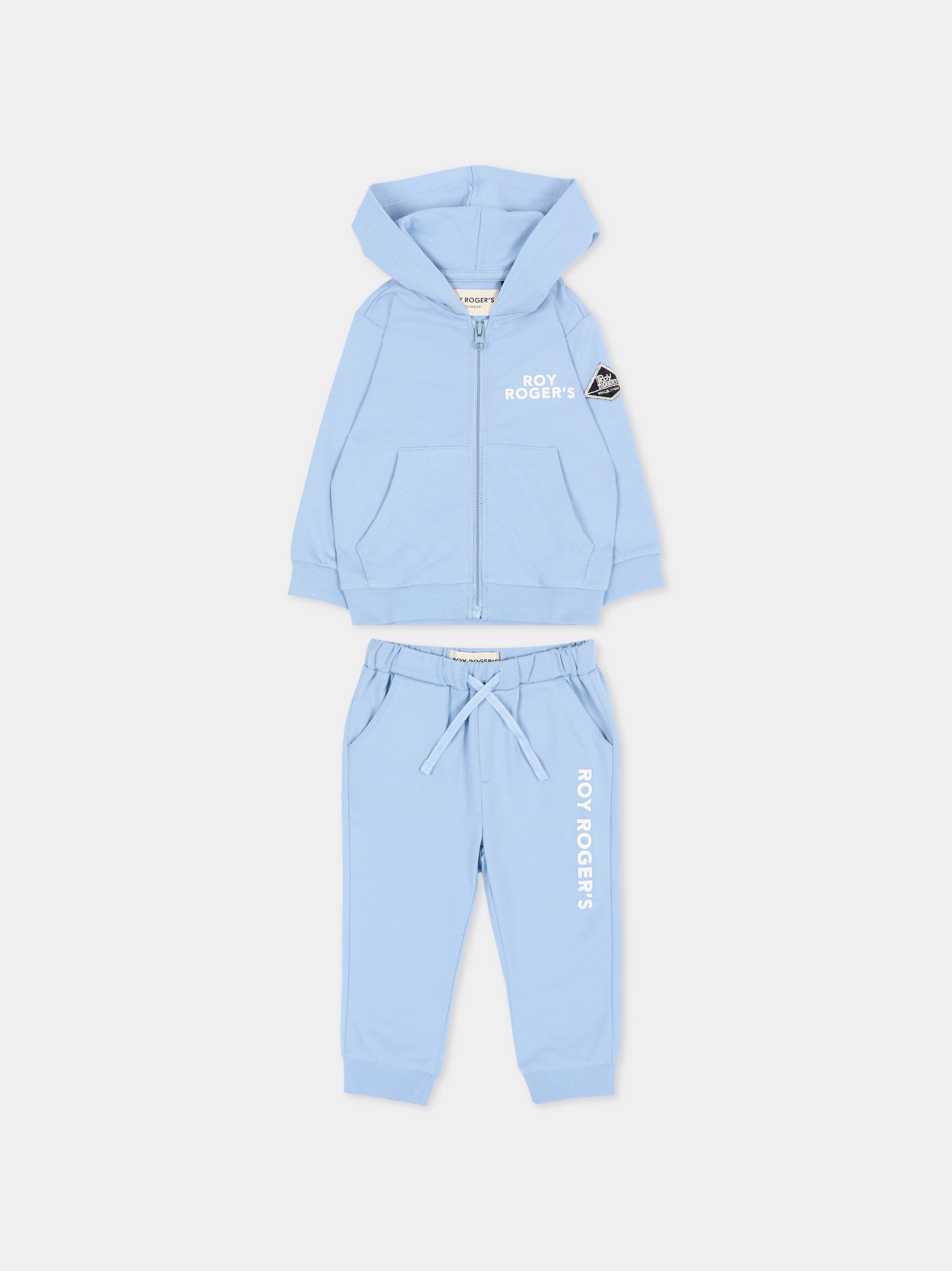Completo sportivo lungo azzurro per neonato,Roy Roger's Kids,RG185 0 3814