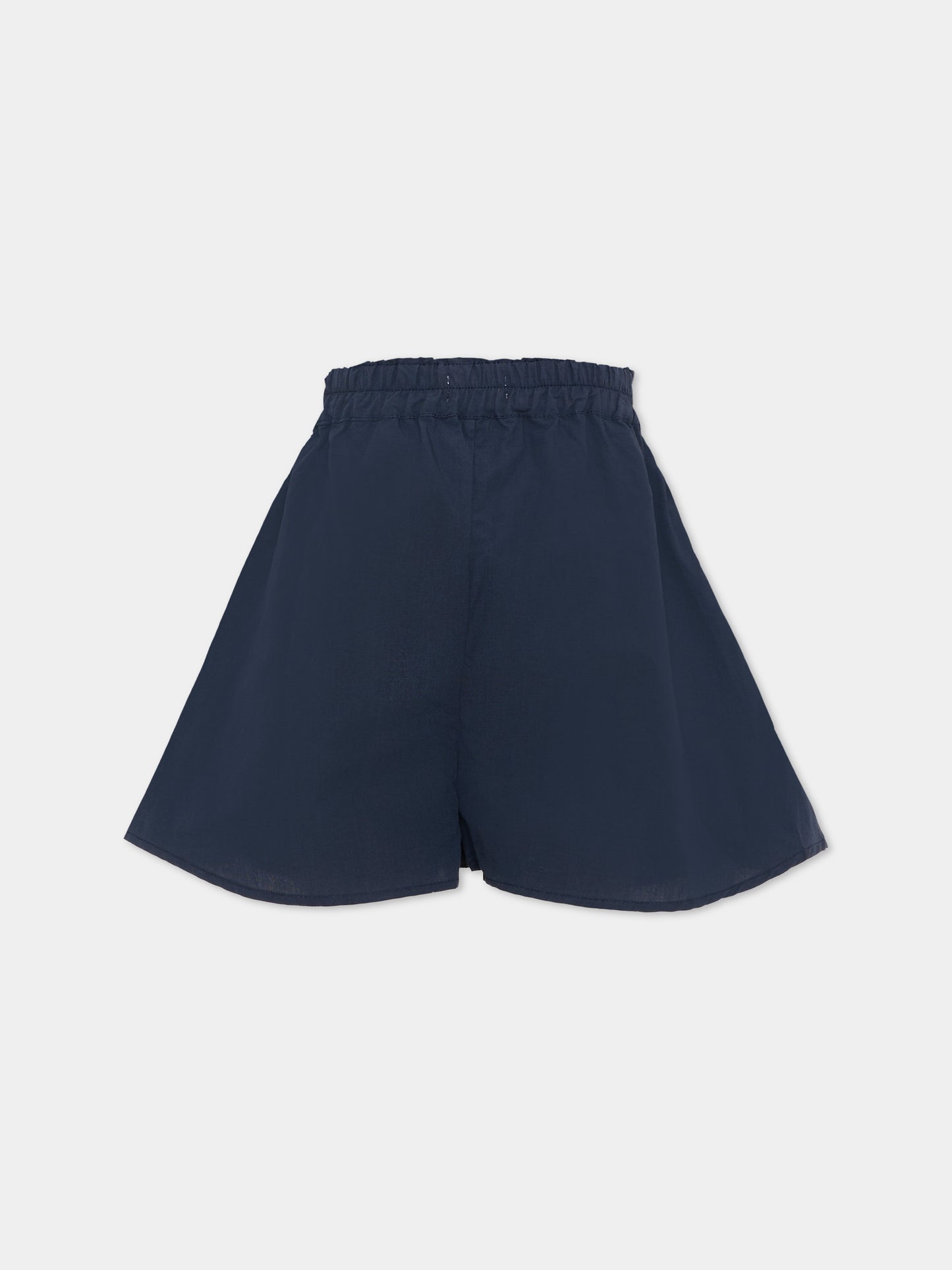 Shorts blu con ciliegie per bambina,Poco Blush,SS26375