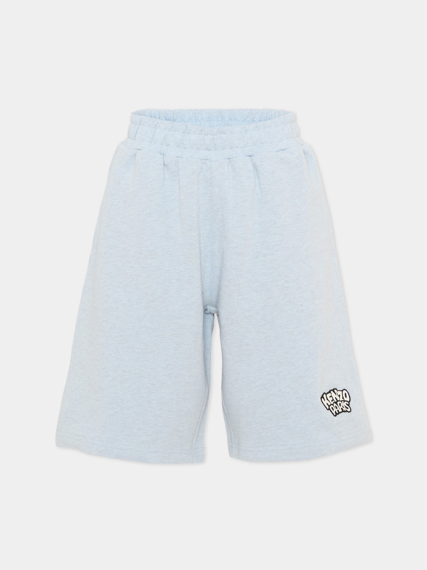 Shorts azzurro per bambino con logo