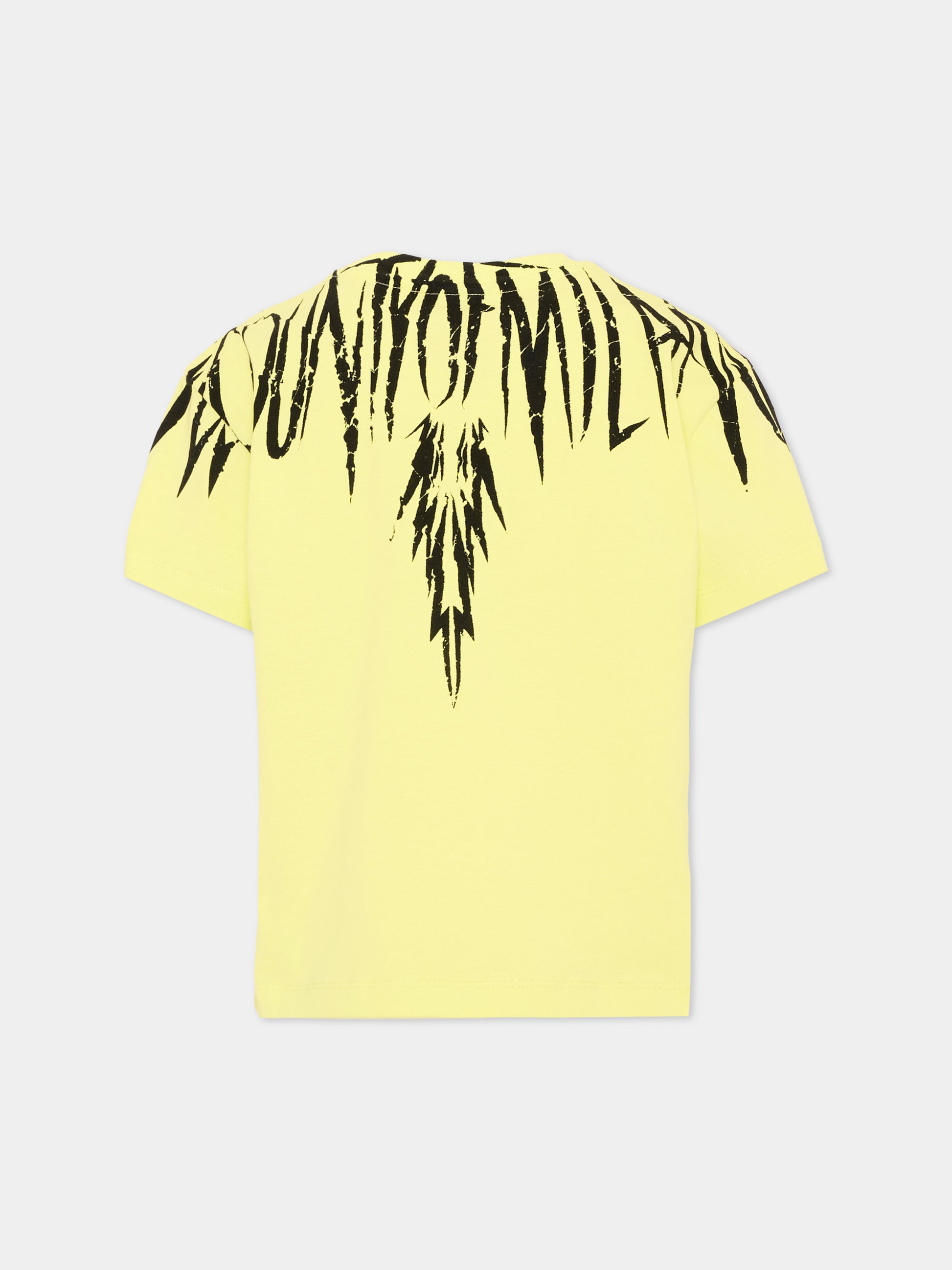 T-shirt gialla per bambino con ali,County Of Milan Kids,S6CMJBTH026 020