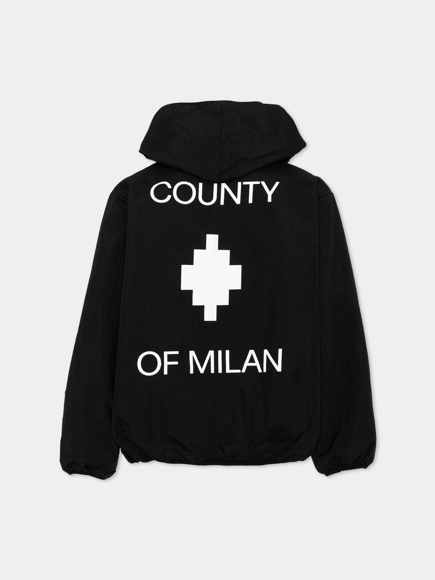 Giacca a vento nera per bambino con logo,County Of Milan Kids,S6CMJBJK058 059