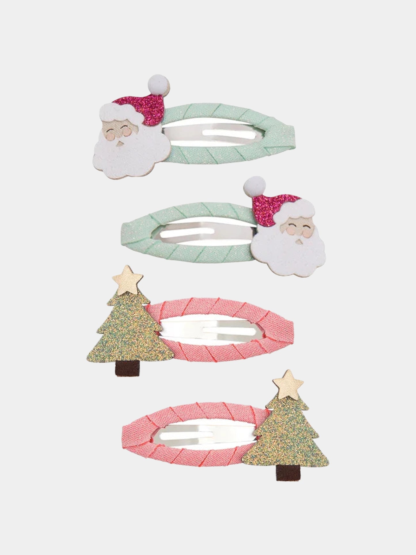 Set fermagli multicolor per bambina natalizio