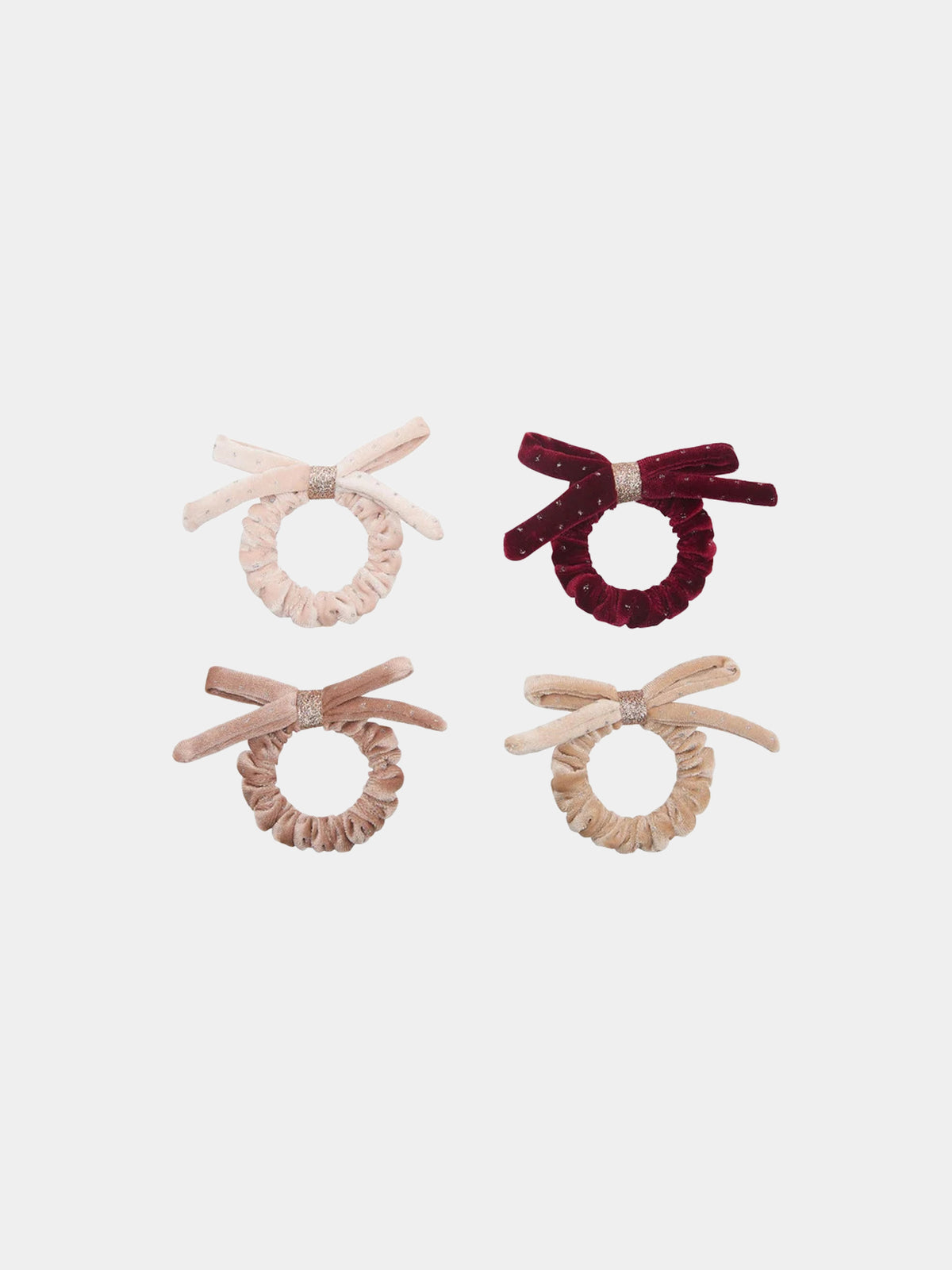 Set elastici multicolor per bambina con fiocco