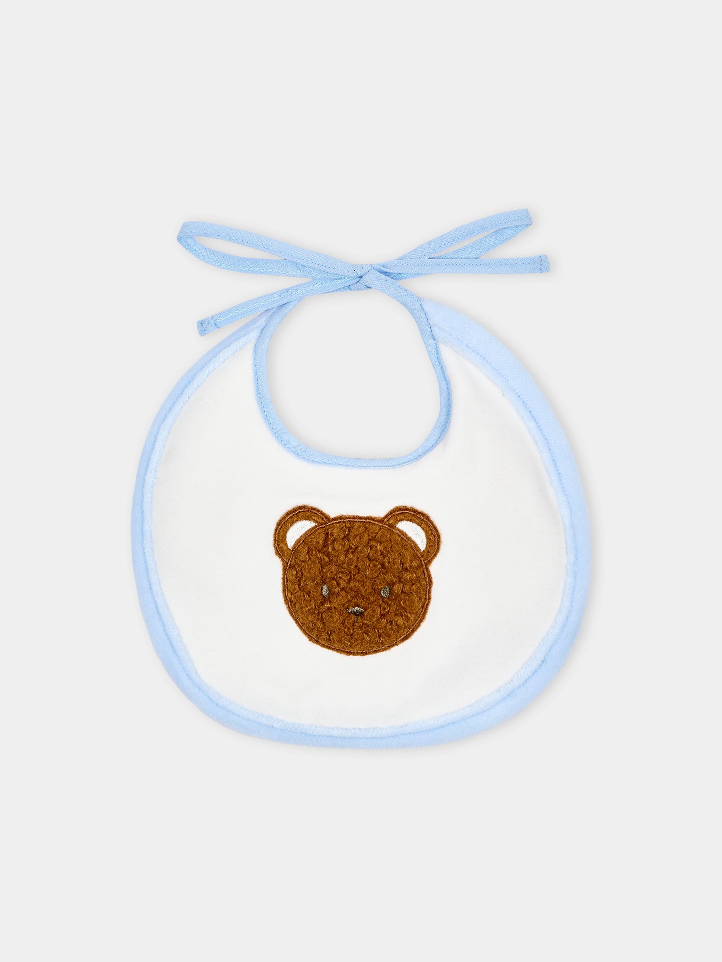 Bavaglini bianco per neonato con orsetto,Le Boo Beebè,CBB040 2040