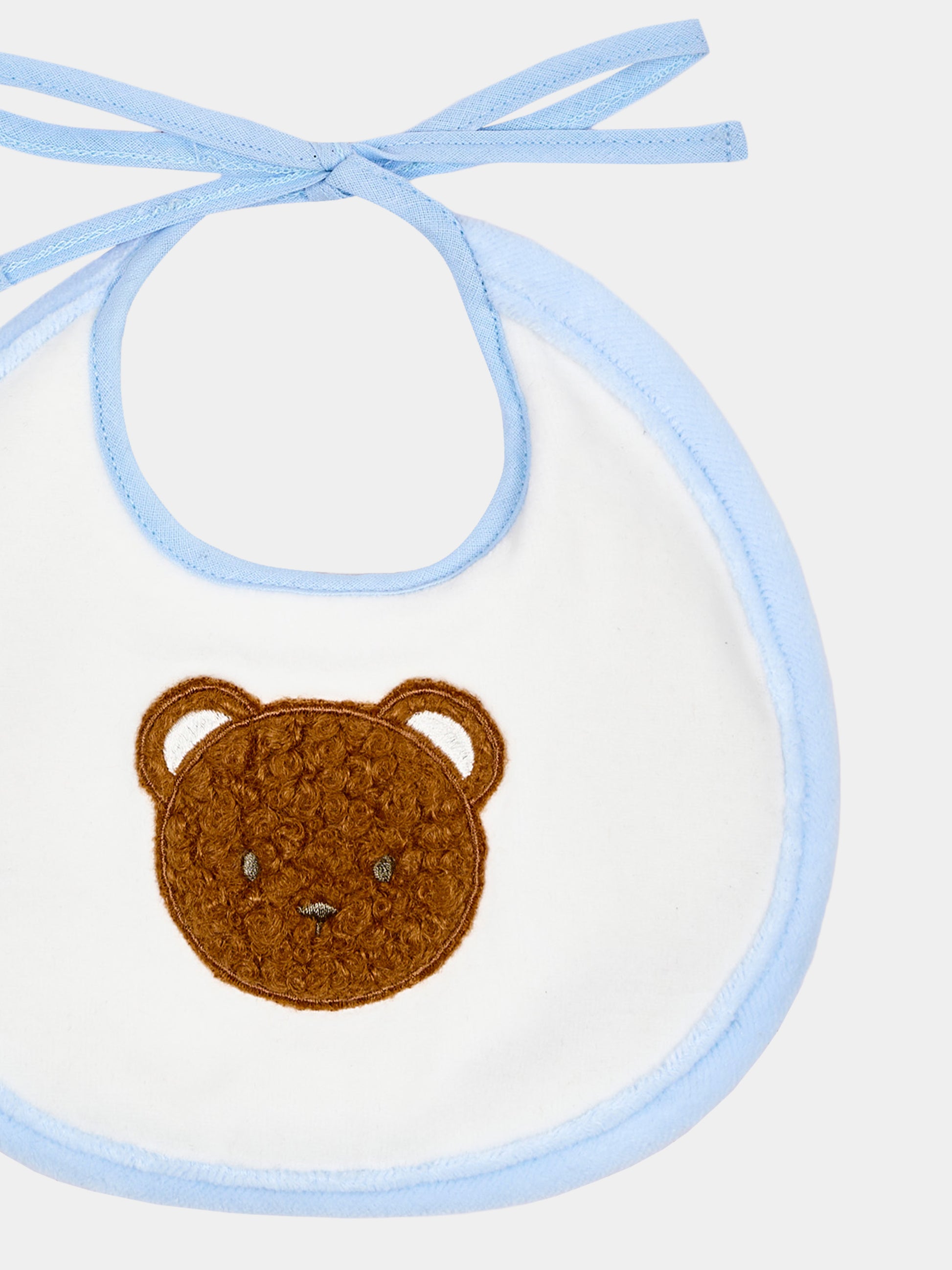 Bavaglini bianco per neonato con orsetto,Le Boo Beebè,CBB040 2040