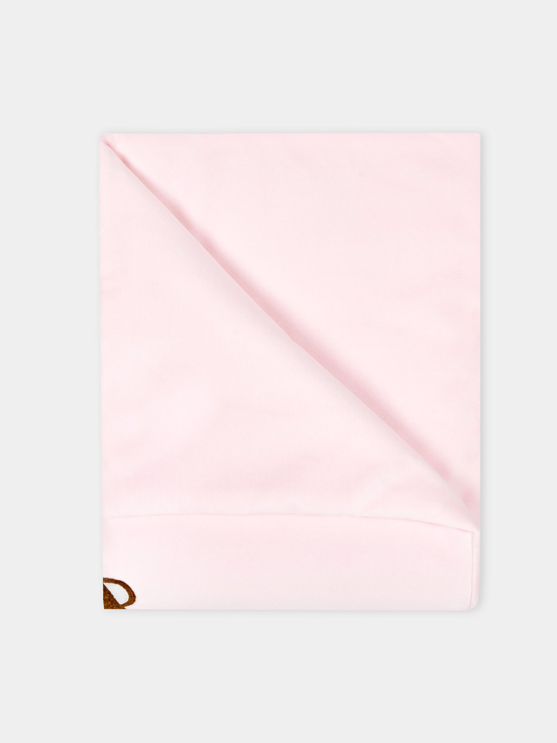 Coperta rosa per neonata con orsetto,Le Boo Beebè,CBC040 30