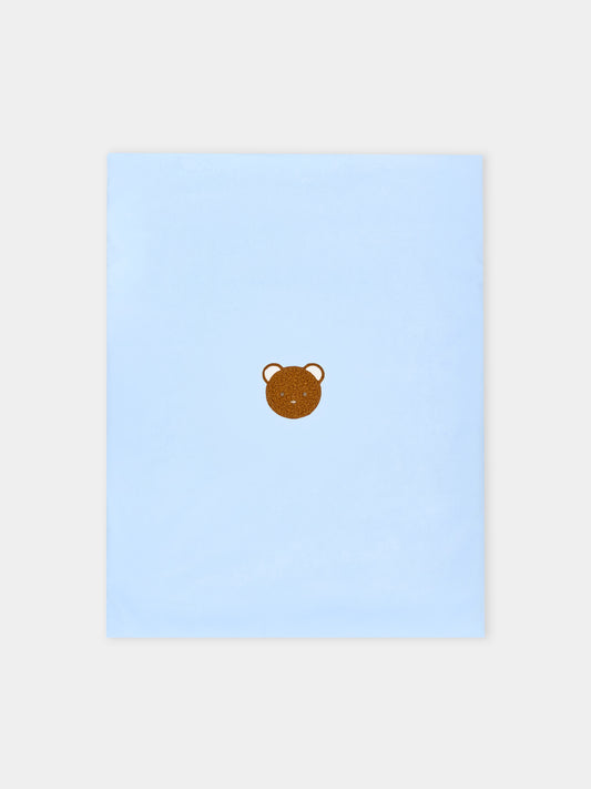 Coperta celeste per neonato con orsetto,Le Boo Beebè,CBC040 40