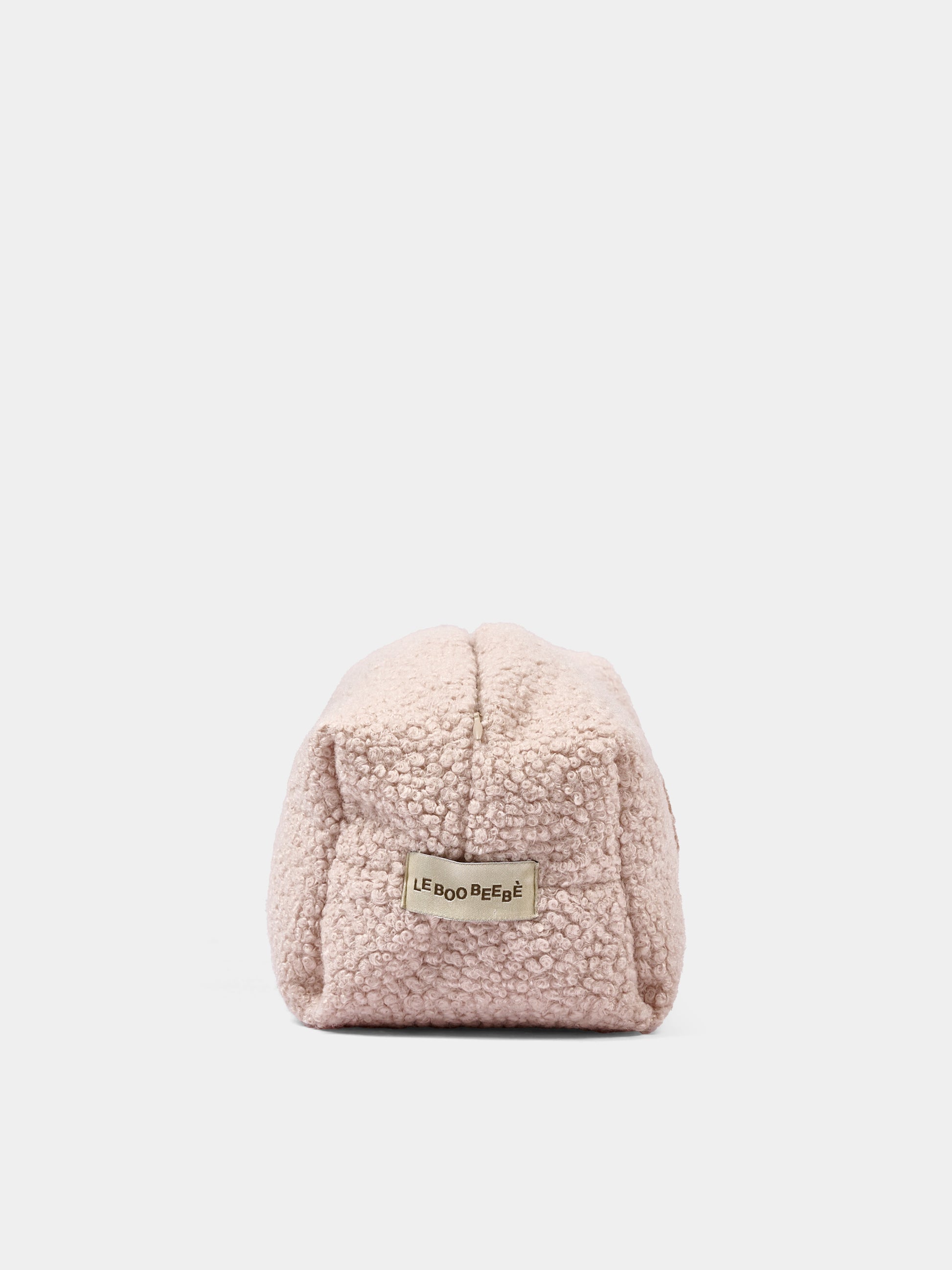 Pochette avorio per neonati con orsetto effetto bouclé,Le Boo Beebè,CBR040 21