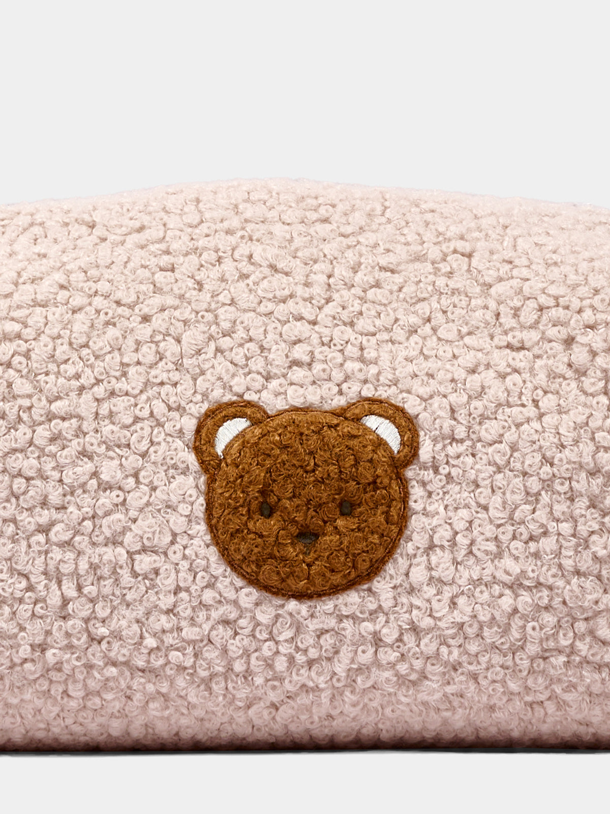 Pochette avorio per neonati con orsetto effetto bouclé,Le Boo Beebè,CBR040 21