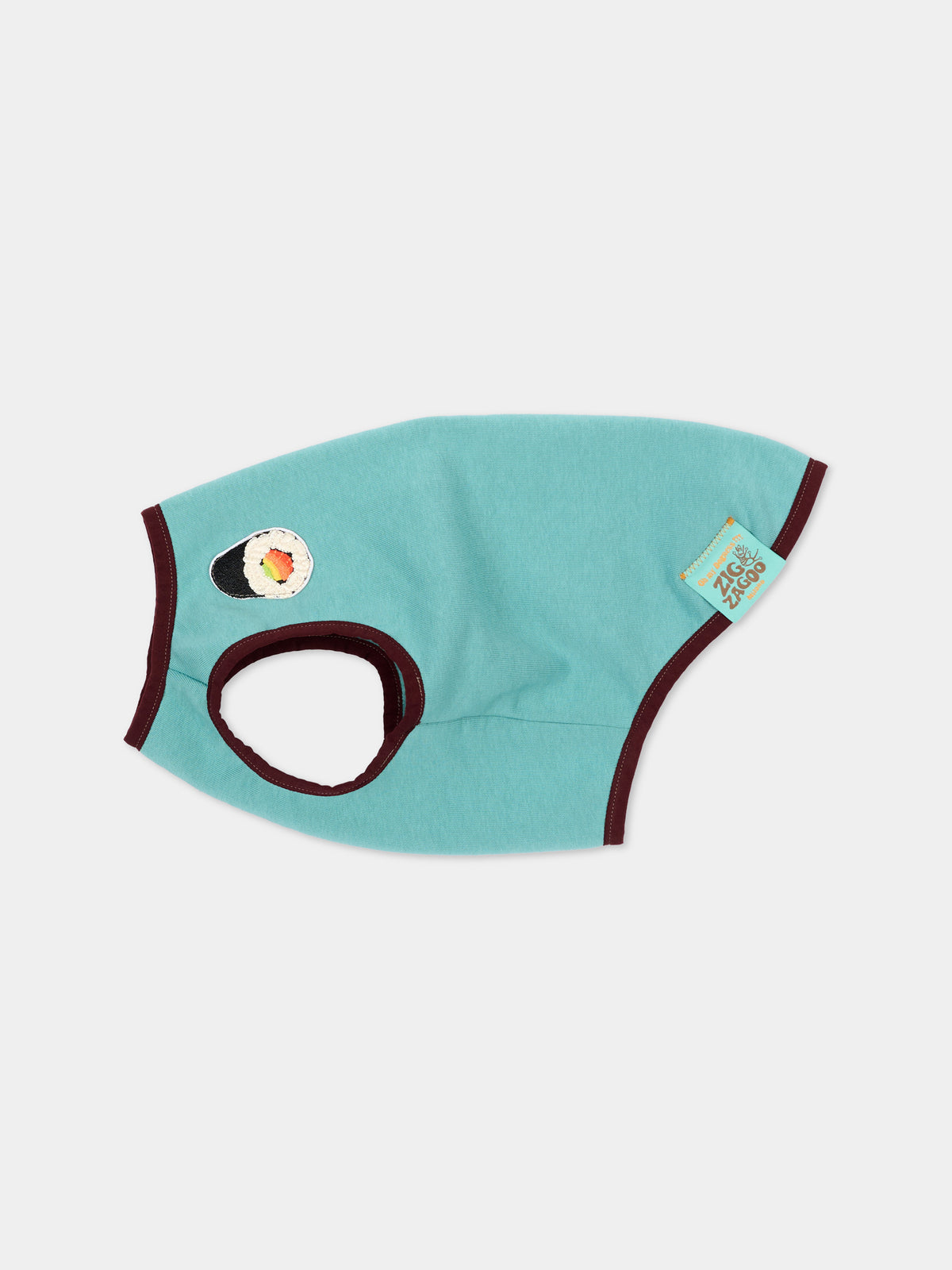 Tutina Ludovica verde per cani con patch,Zigzagoo,LUDOVICA VERDE