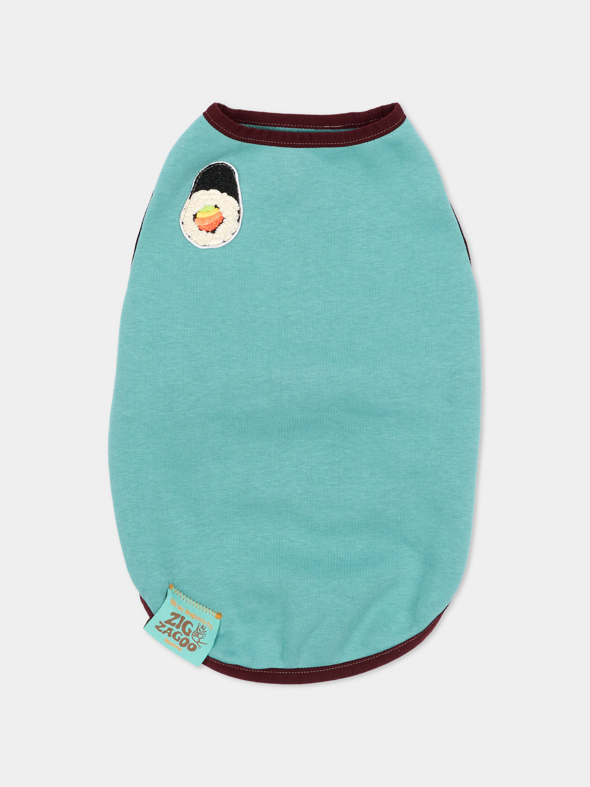 Tutina Ludovica verde per cani con patch,Zigzagoo,LUDOVICA VERDE