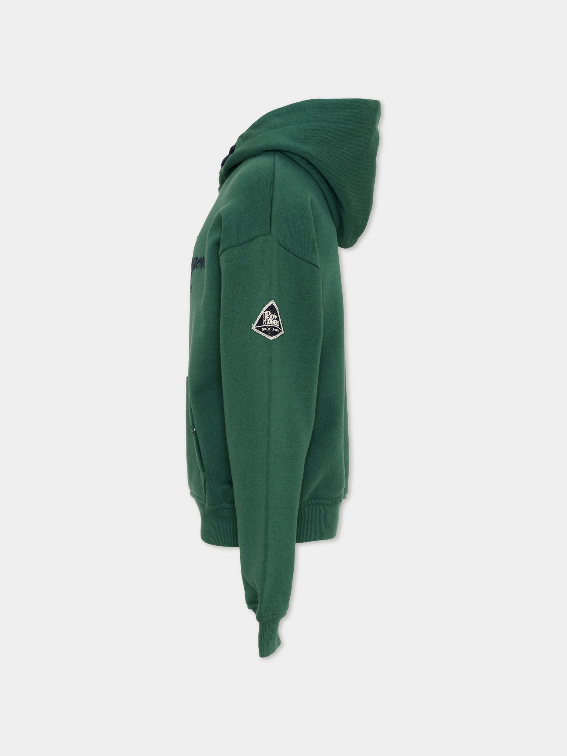 Felpa con cappuccio verde con logo,Roy Roger's Kids,R F101 00 4743