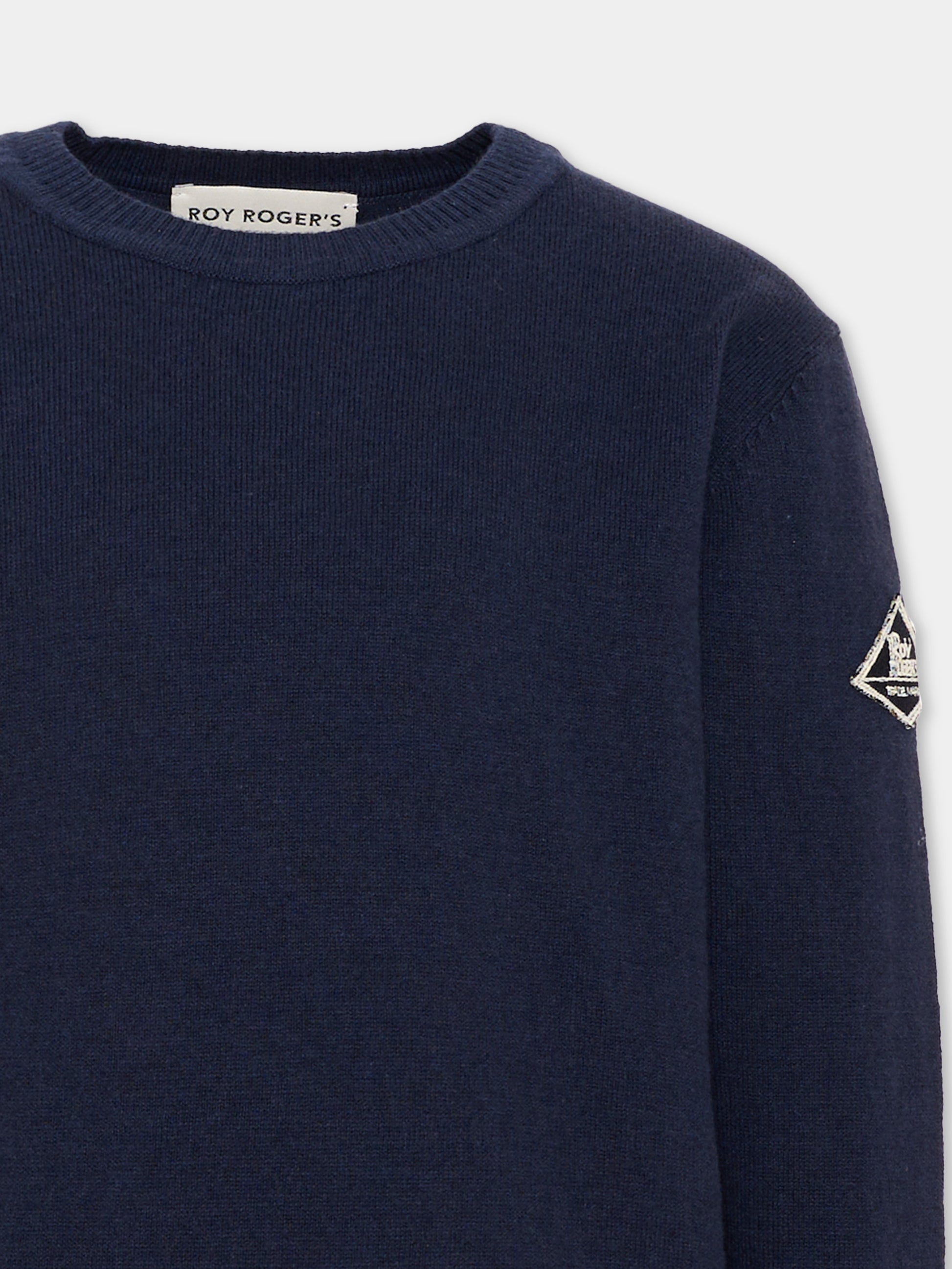 Maglione blu per bambino con logo,Roy Roger's Kids,R F106 00 3885
