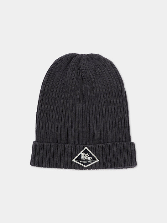 Cappello nero per bambino con logo,Roy Roger's Kids,R F122 00 0566