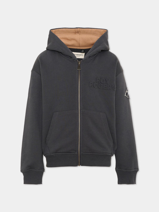 Felpa con cappuccio blu con zip,Roy Roger's Kids,R F124 00 0566