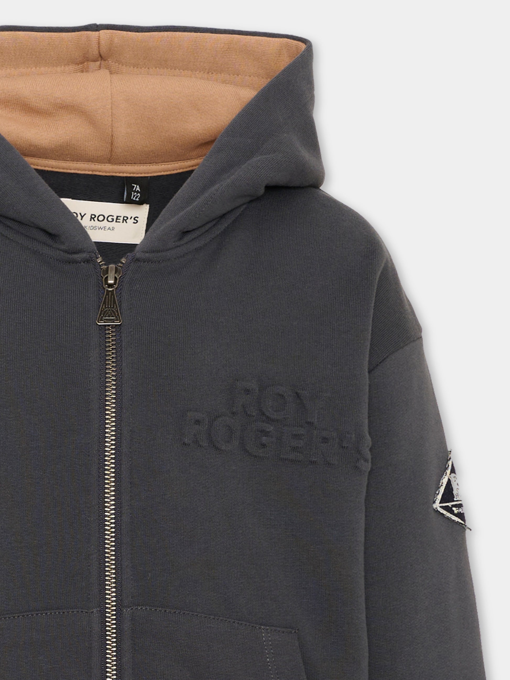 Felpa con cappuccio blu con zip,Roy Roger's Kids,R F124 00 0566