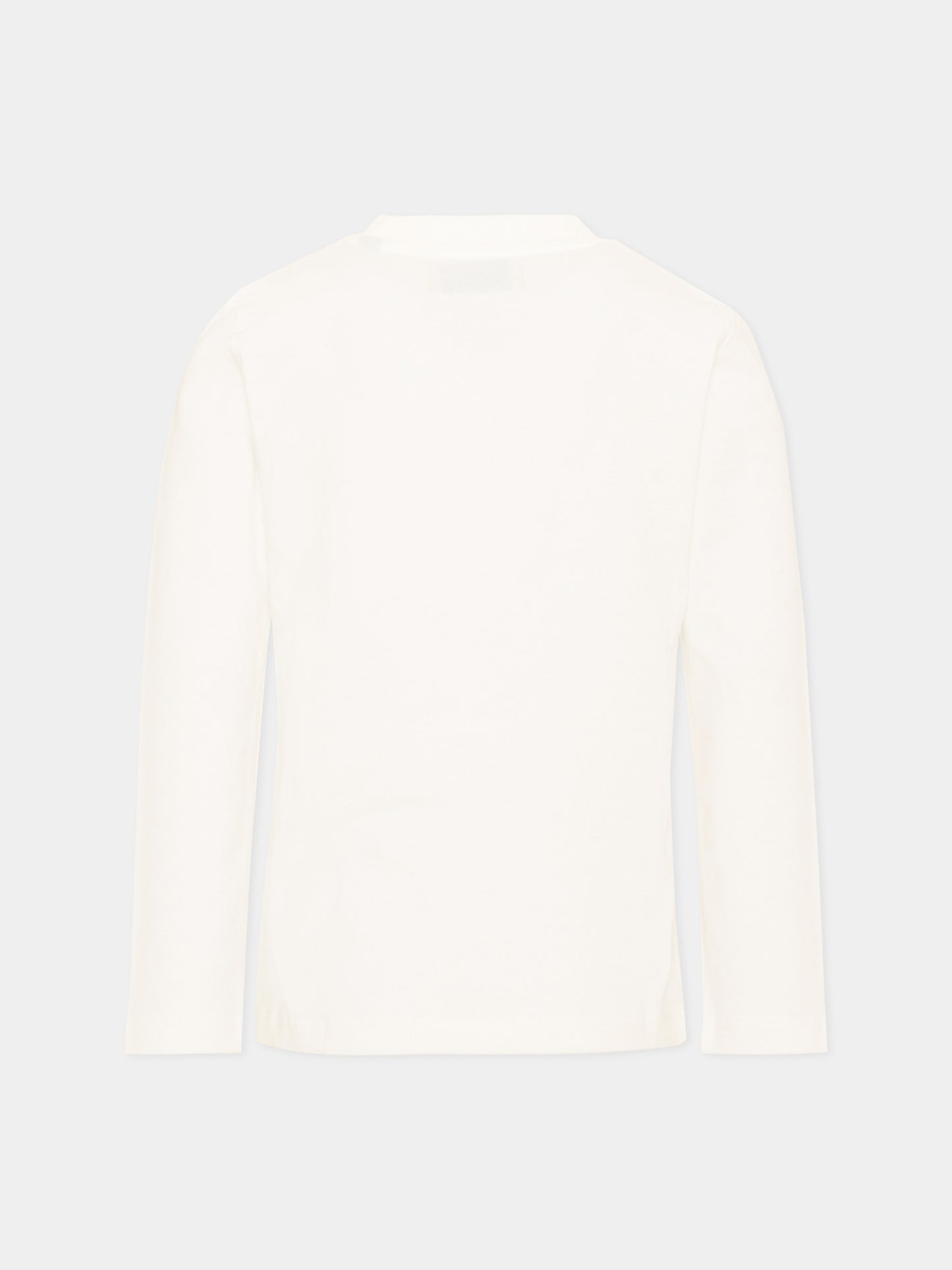 T-shirt a manica lunga bianca con logo,Roy Roger's Kids,R F127 00 0112