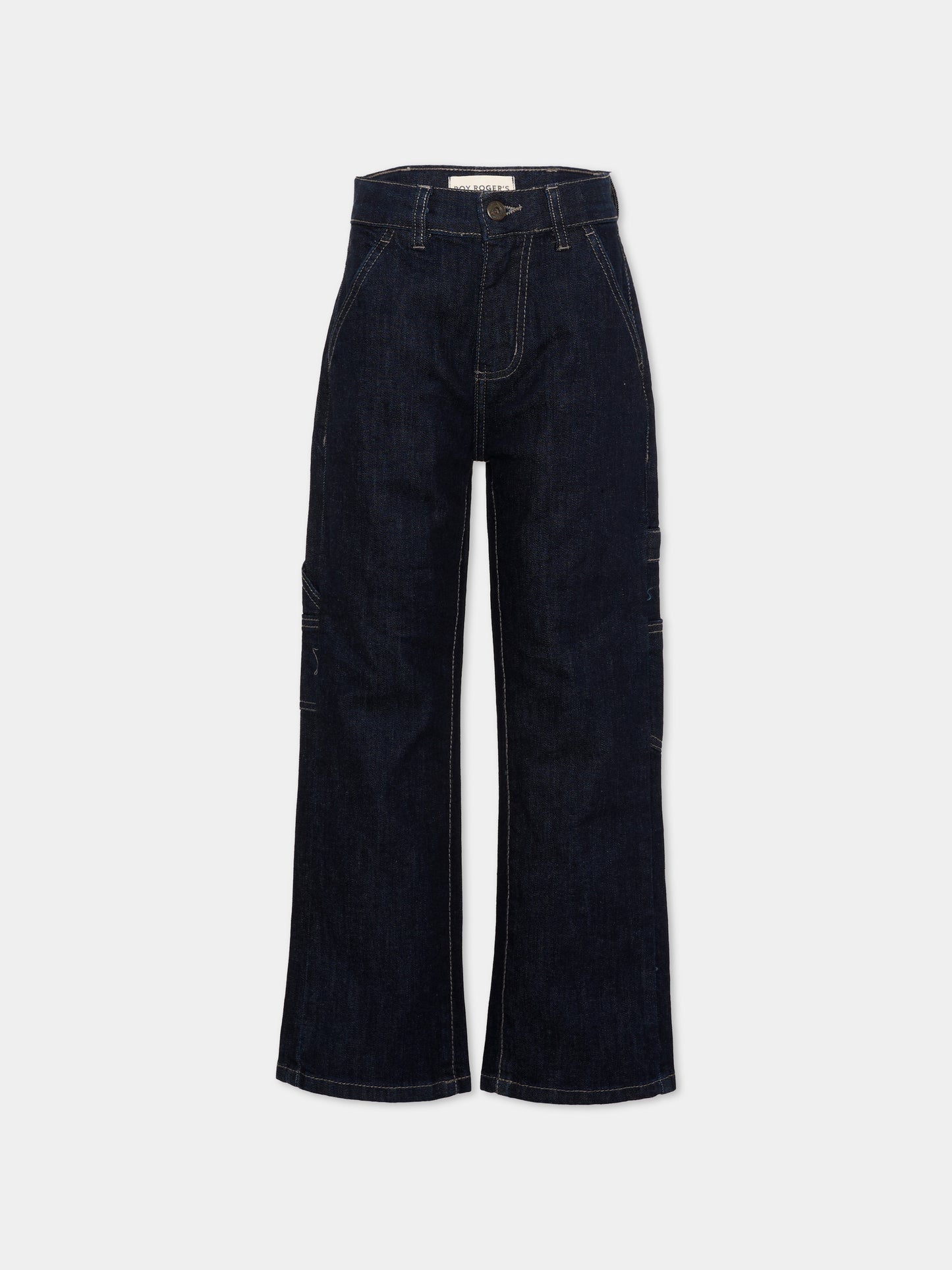 Jeans denim scuro per bambino,Roy Roger's Kids,R F147 00 7004
